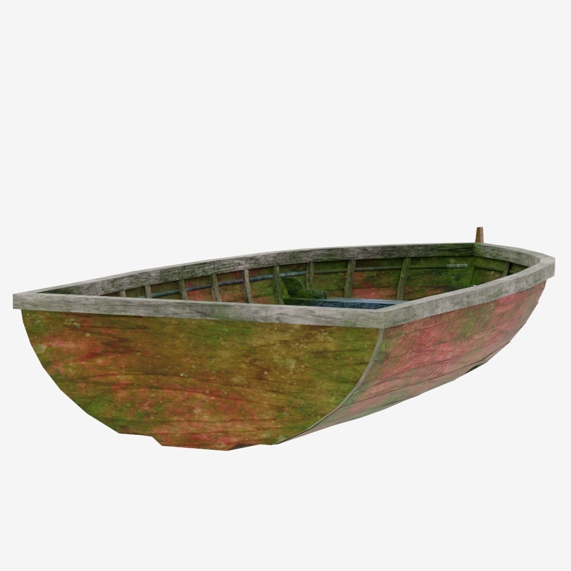 Old Boat Low-poly 3D model_8
