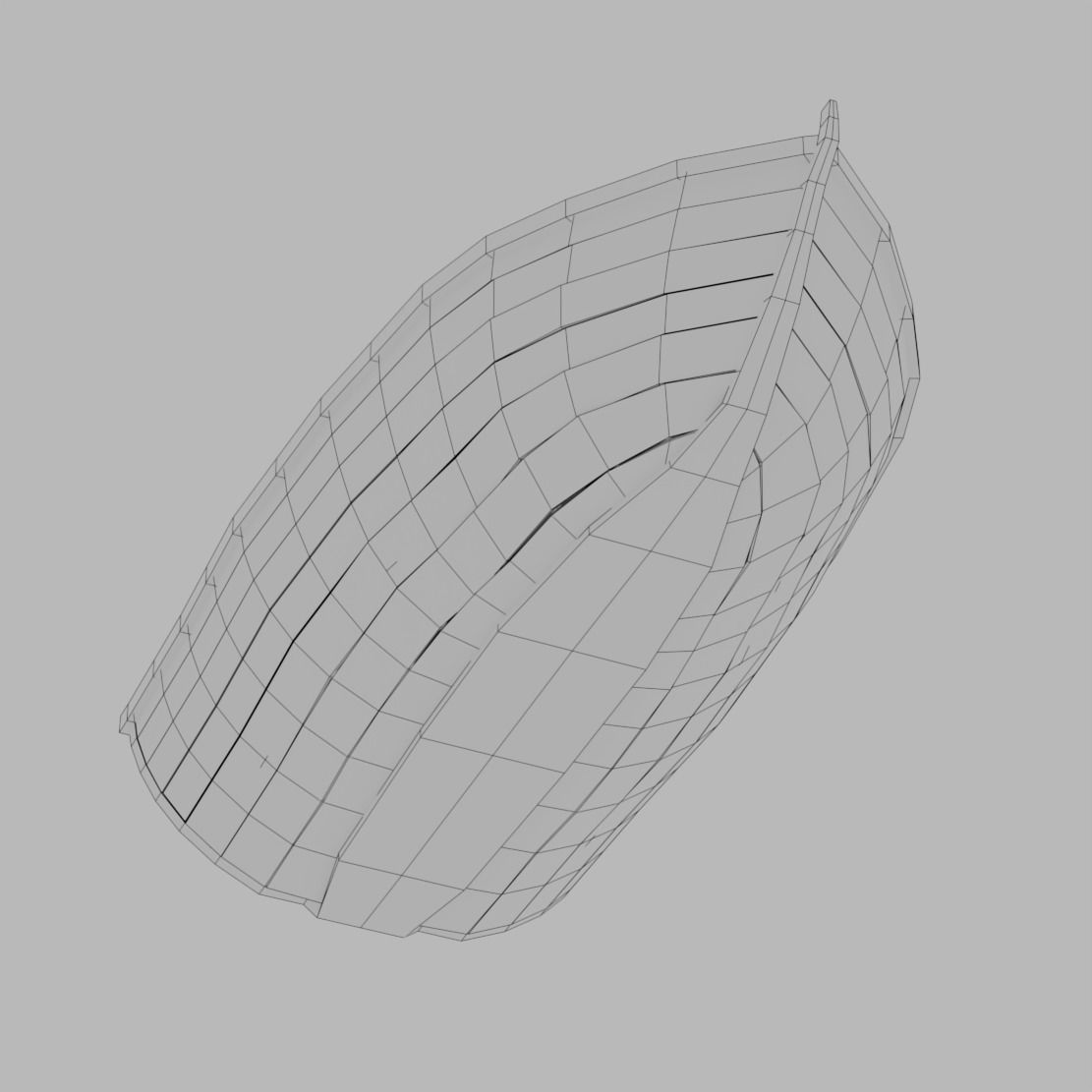 Old Boat Low-poly 3D model_11