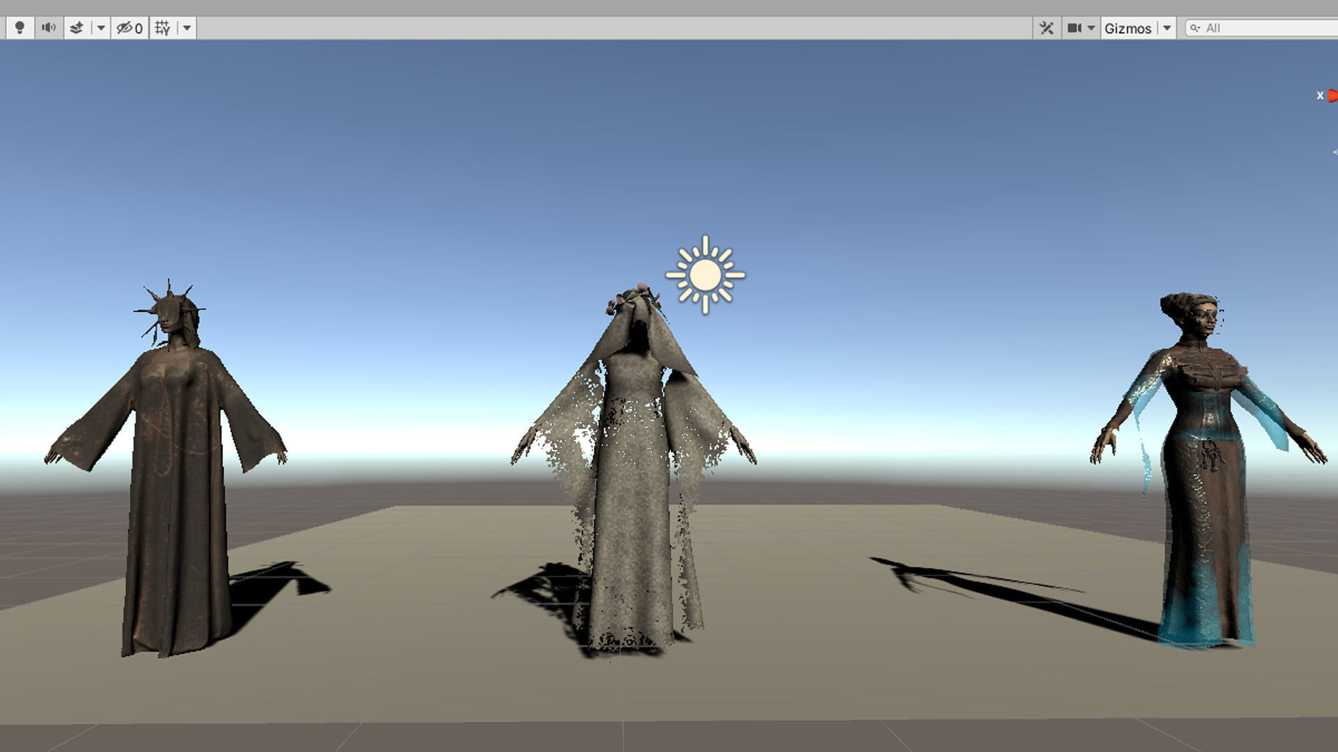 Lady Ghost Low-poly 3D model_15