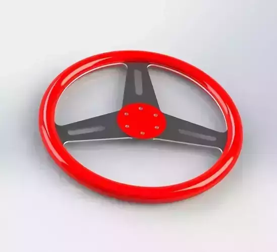 Steering wheel 3D printable model