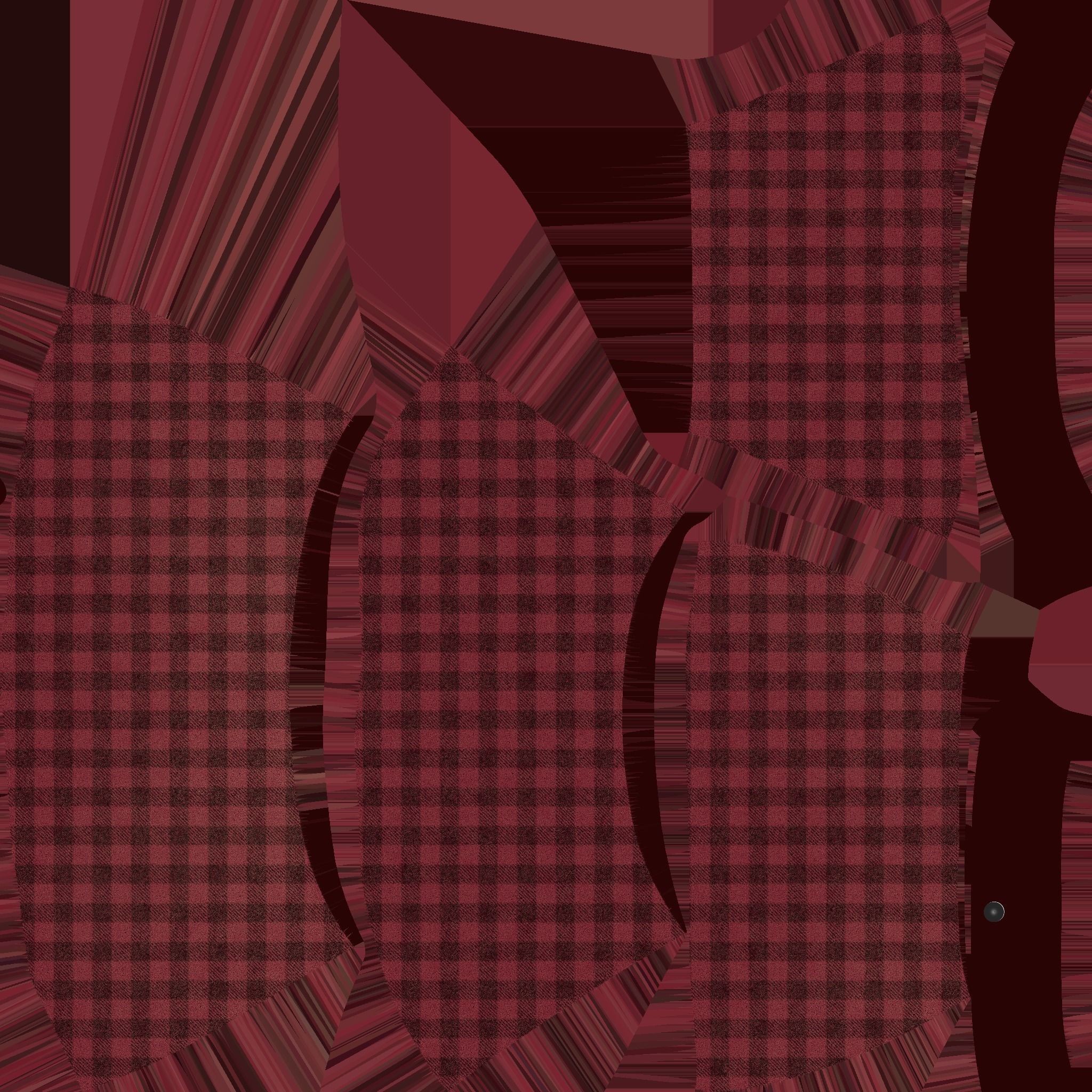 Red Plaid Skirt - Female Character Fashion Design Low-poly 3D model_10