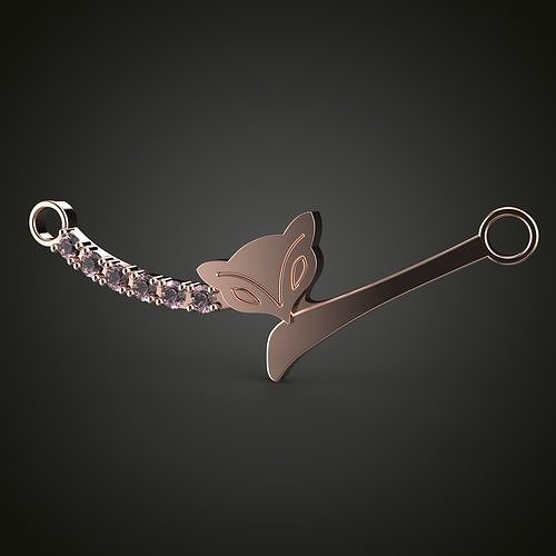 Fox necklace Free 3D print model