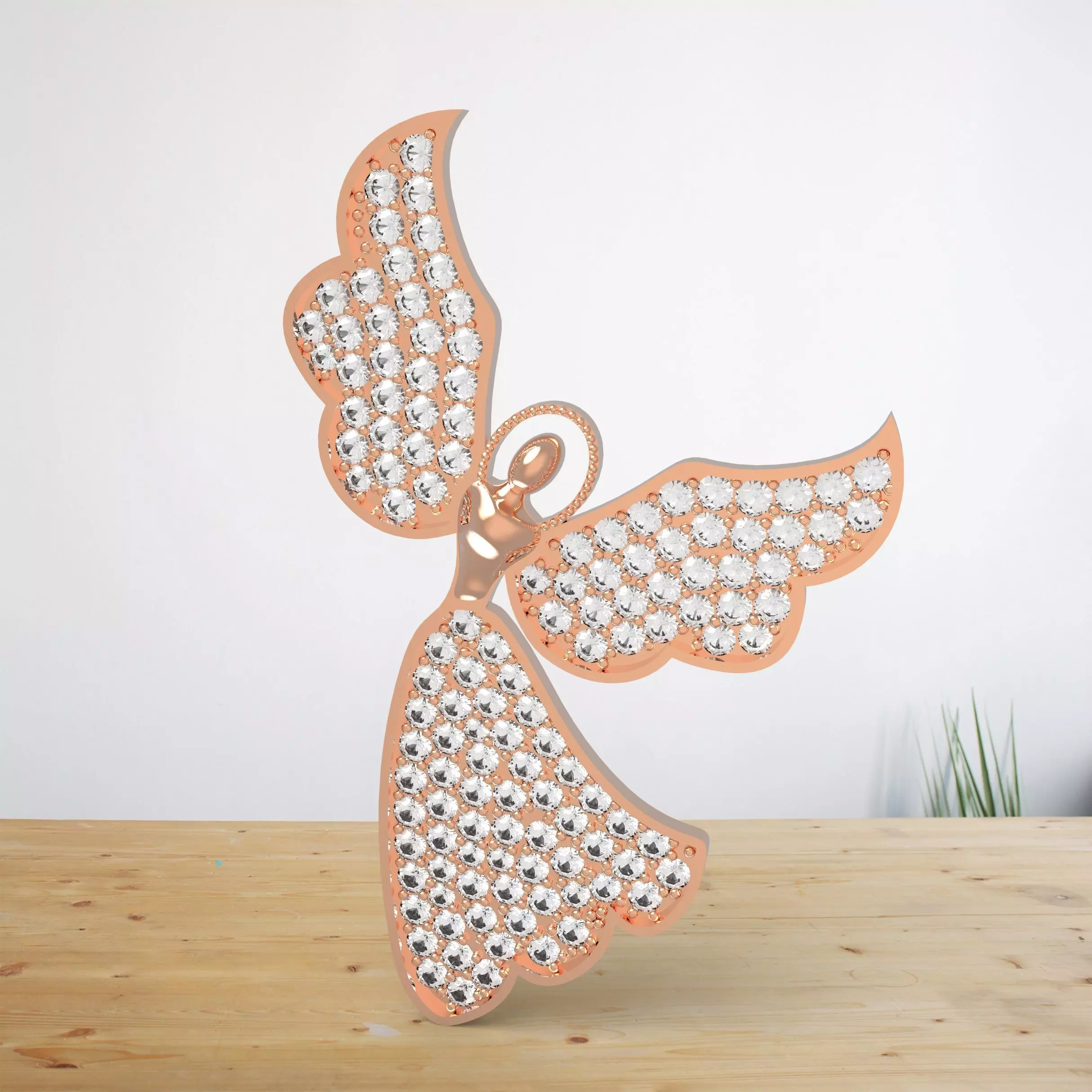 Mother Angel Necklace Free 3D print model