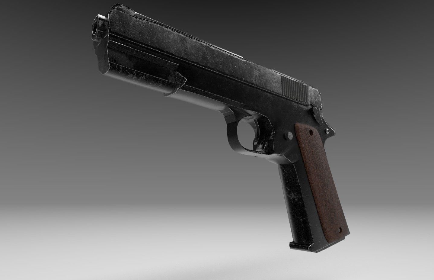 M1911 Style Pistol Custom Free low-poly 3D model_2