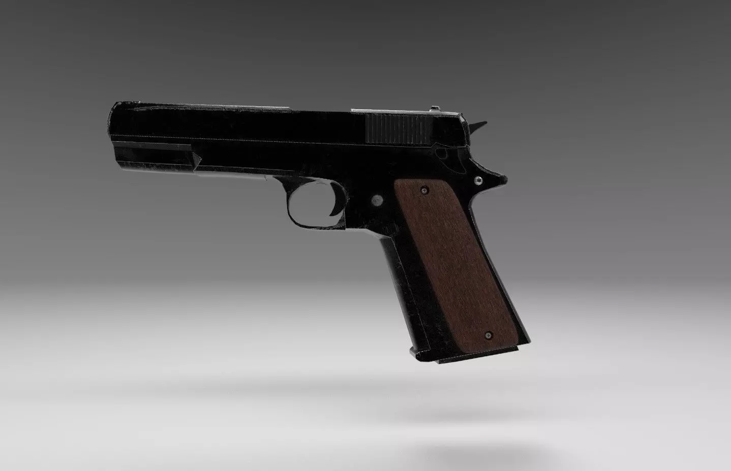 M1911 Style Pistol Custom Free low-poly 3D model_0