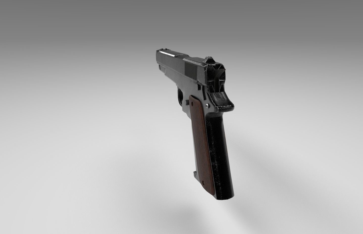 M1911 Style Pistol Custom Free low-poly 3D model_1