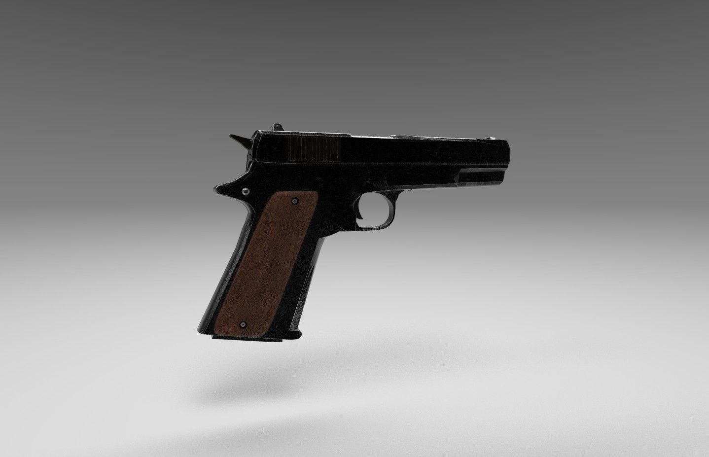 M1911 Style Pistol Custom Free low-poly 3D model_3