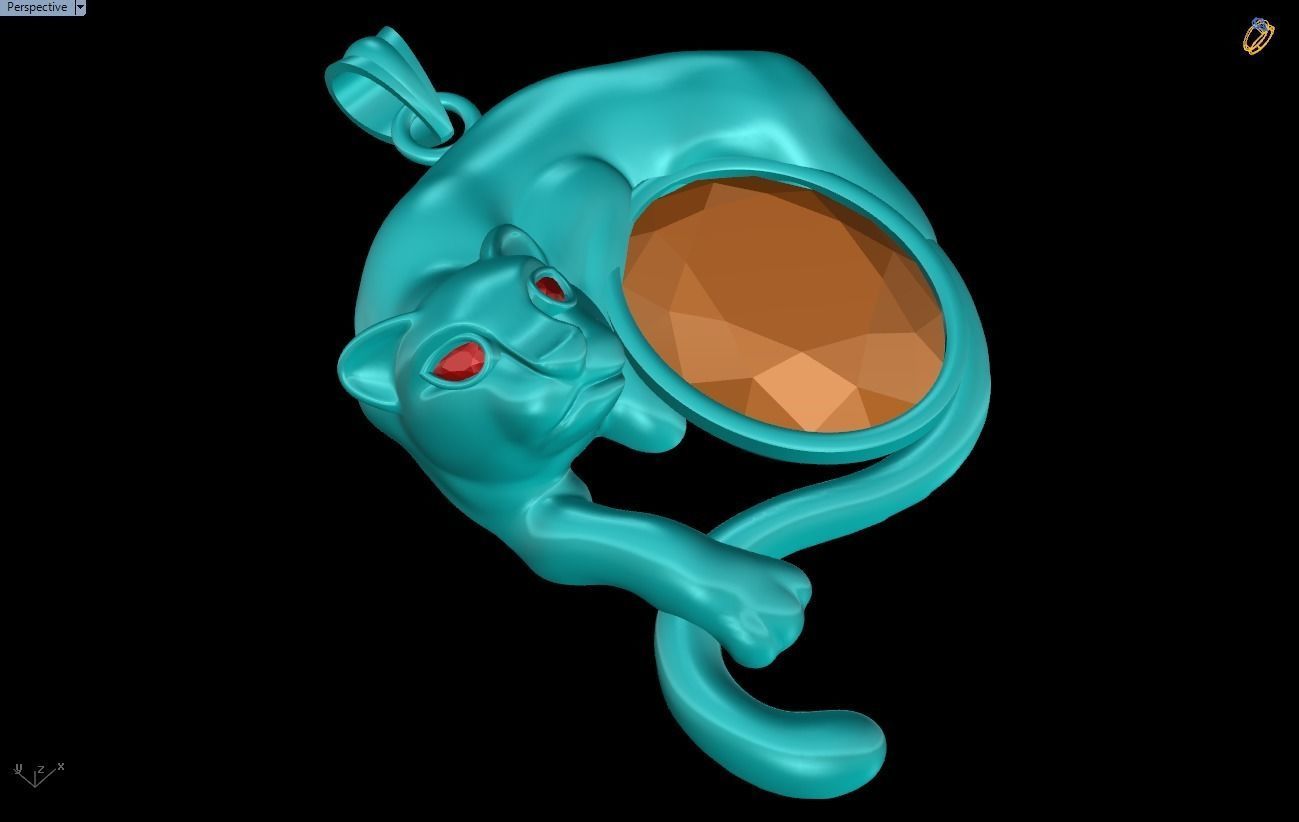 Leopard pendant - Mens Pendants 3D print model_8