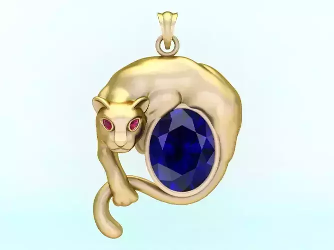 Leopard pendant - Mens Pendants