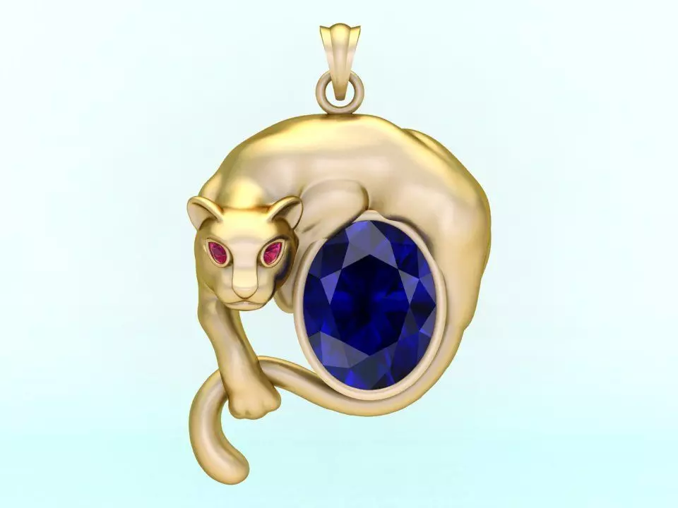 Leopard pendant - Mens Pendants 3D print model_0