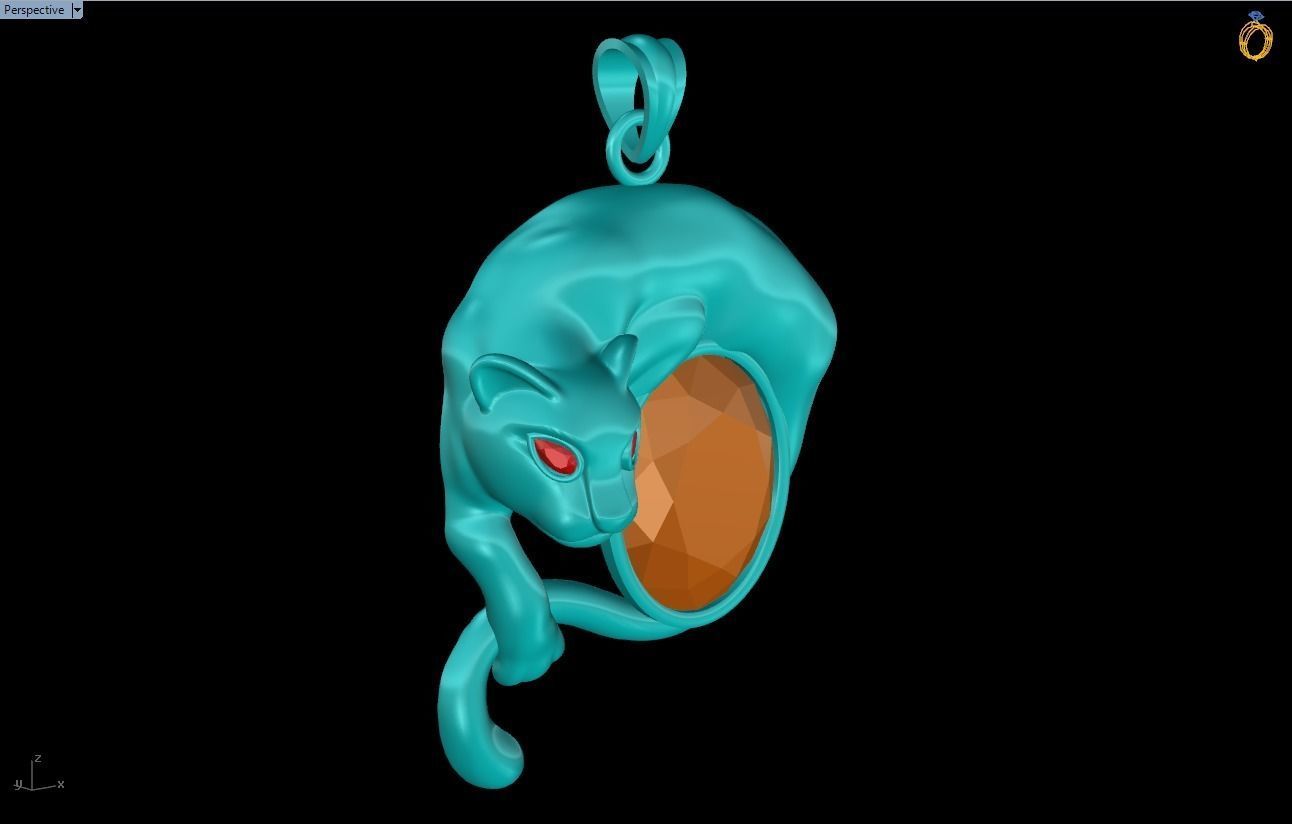 Leopard pendant - Mens Pendants 3D print model_10