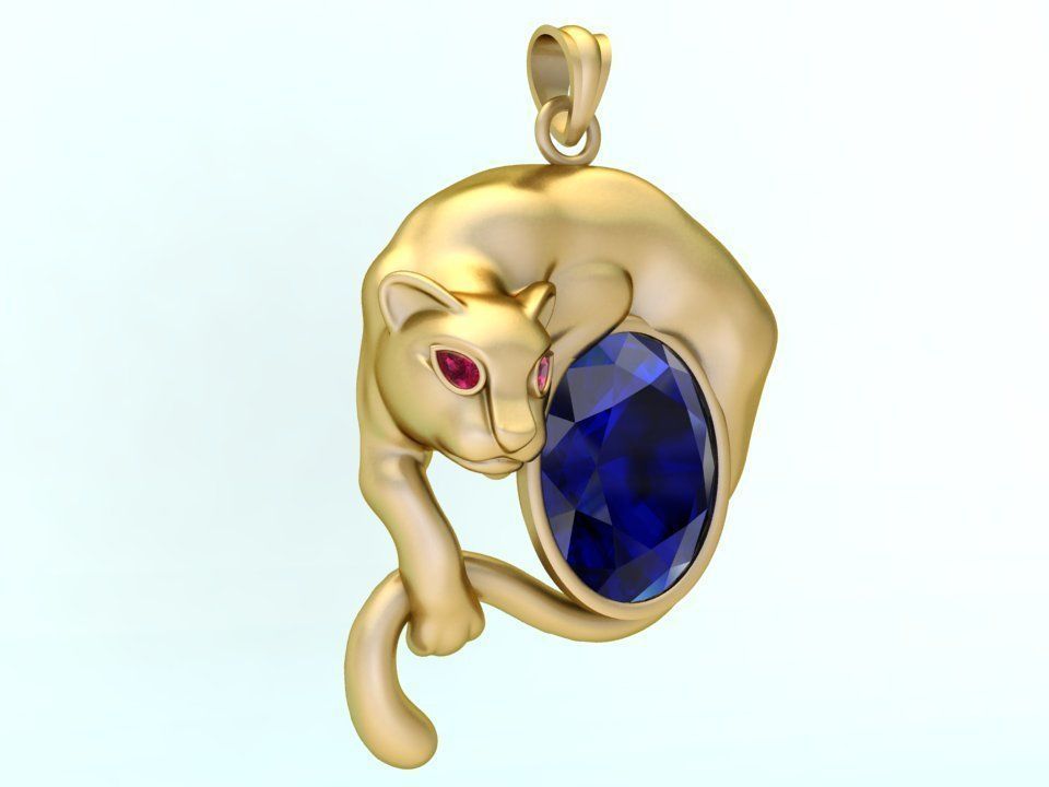 Leopard pendant - Mens Pendants 3D print model_2