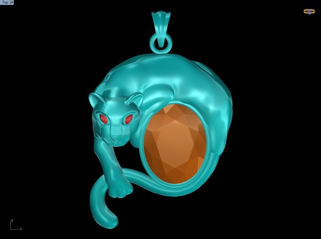 Leopard pendant - Mens Pendants 3D print model_4