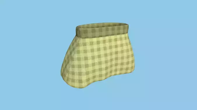 Yellow Plaid Skirt - Female Character Fashion Design Low-poly 3D model Yellow Plaid Skirt - Female Character Fashion Design Low-poly 3D model