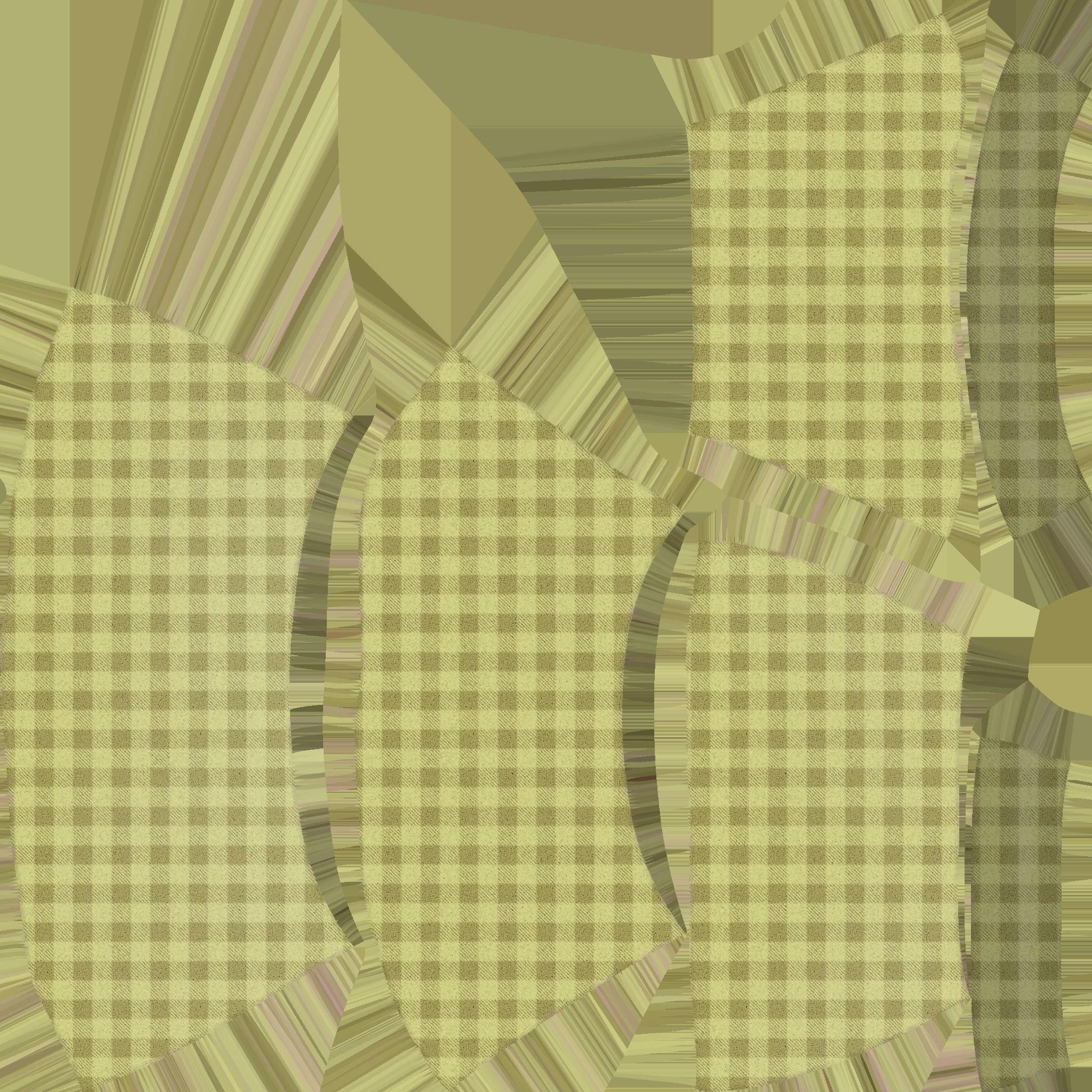 Yellow Plaid Skirt - Female Character Fashion Design Low-poly 3D model_14