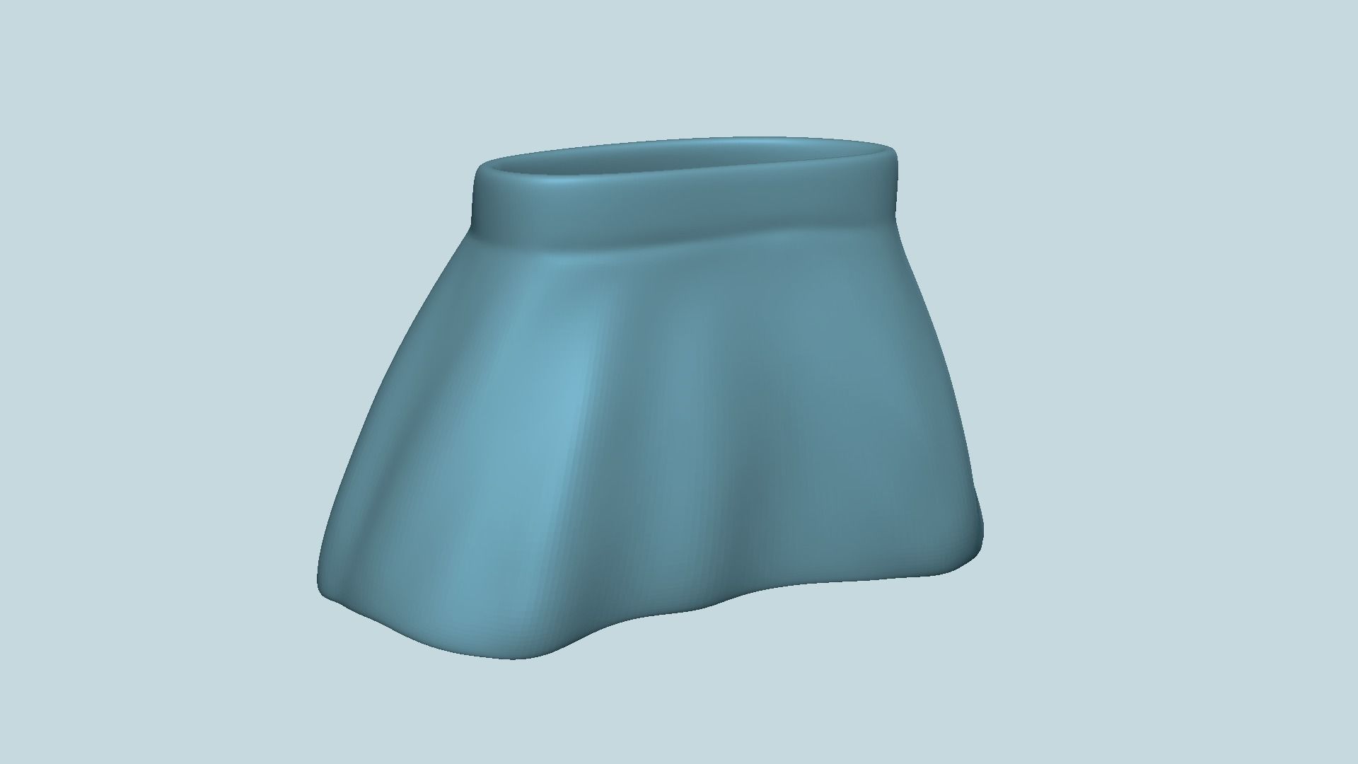 Jeans Female Skirt - Character Fashion Design Low-poly 3D model_15