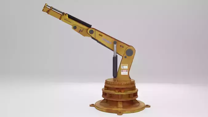 Hydraulic industrial crane 3D model 