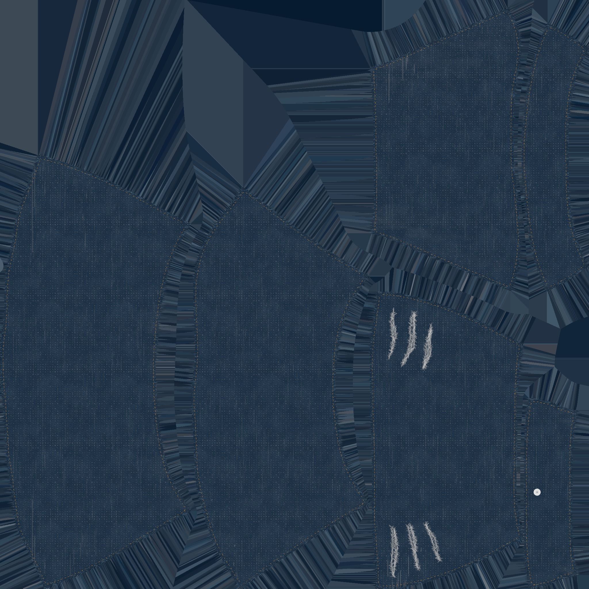 Jeans Modern Skirt - Female Character Fashion Design Low-poly 3D model_14