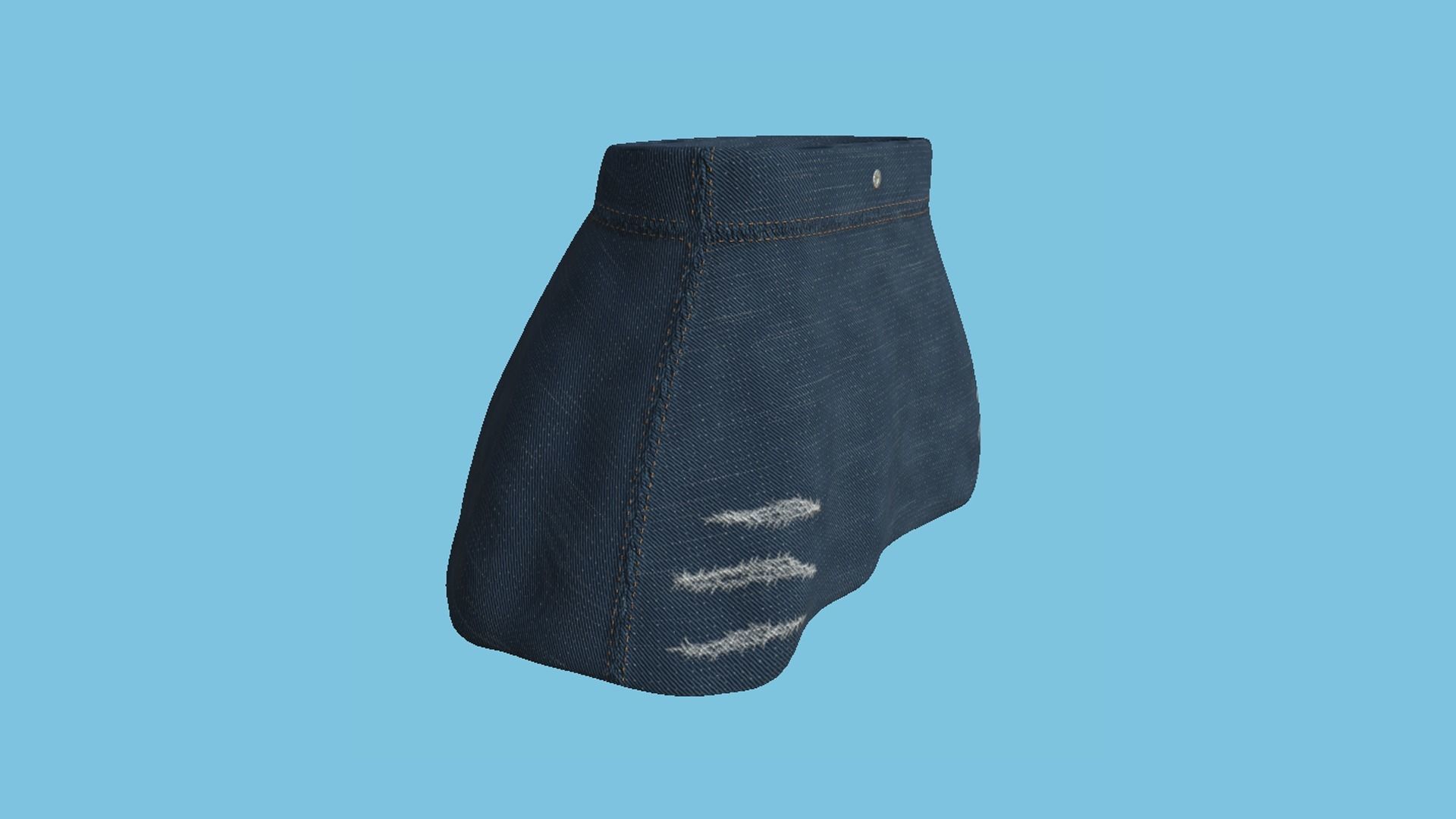 Jeans Modern Skirt - Female Character Fashion Design Low-poly 3D model_2