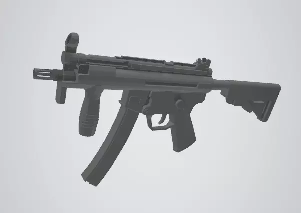 MP5-K gun 3D model_0