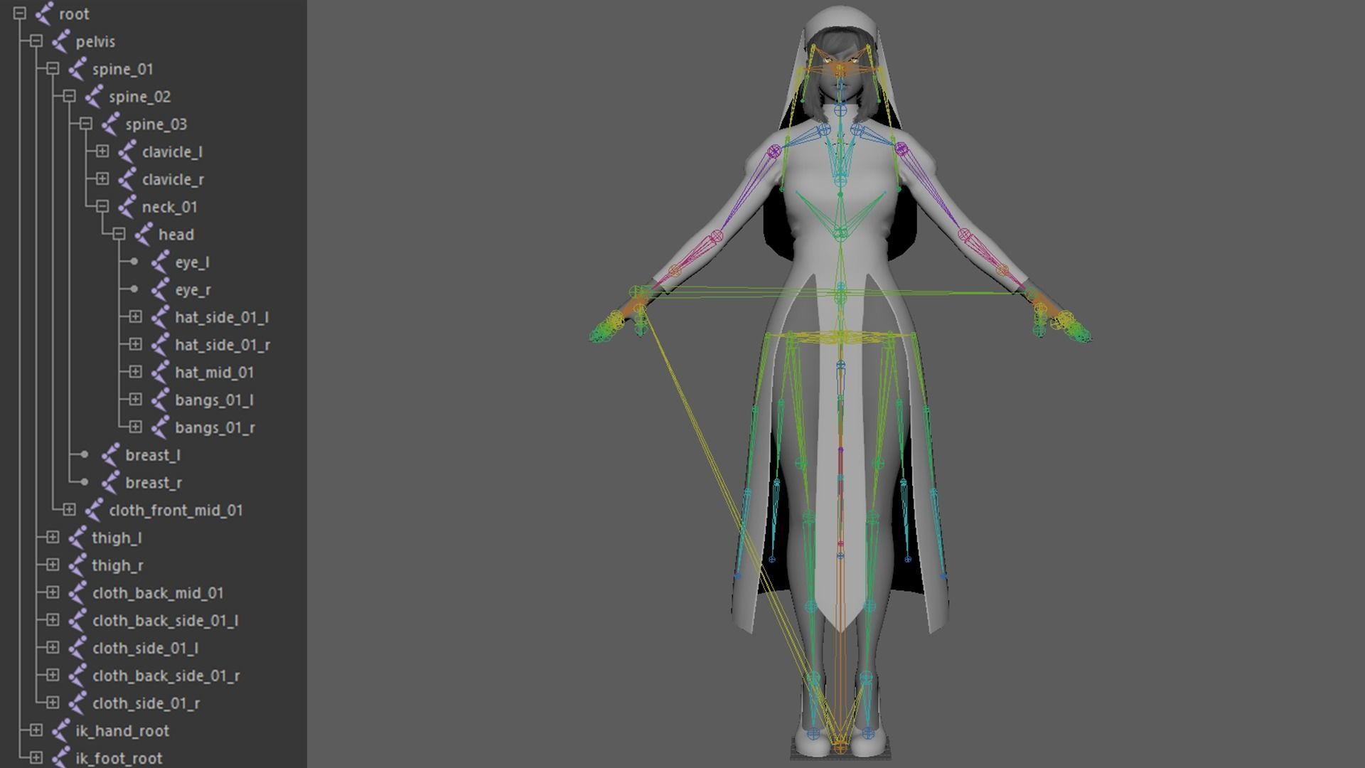 Nun - Game Ready Low-poly 3D model_21