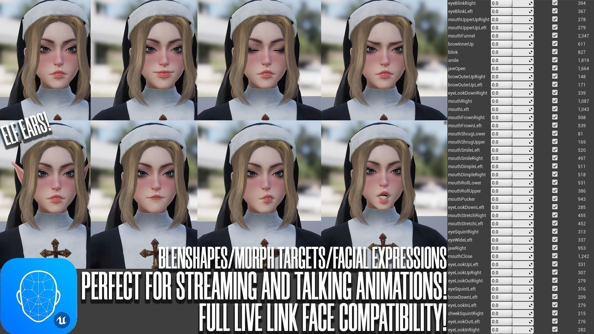 Nun - Game Ready Low-poly 3D model_17