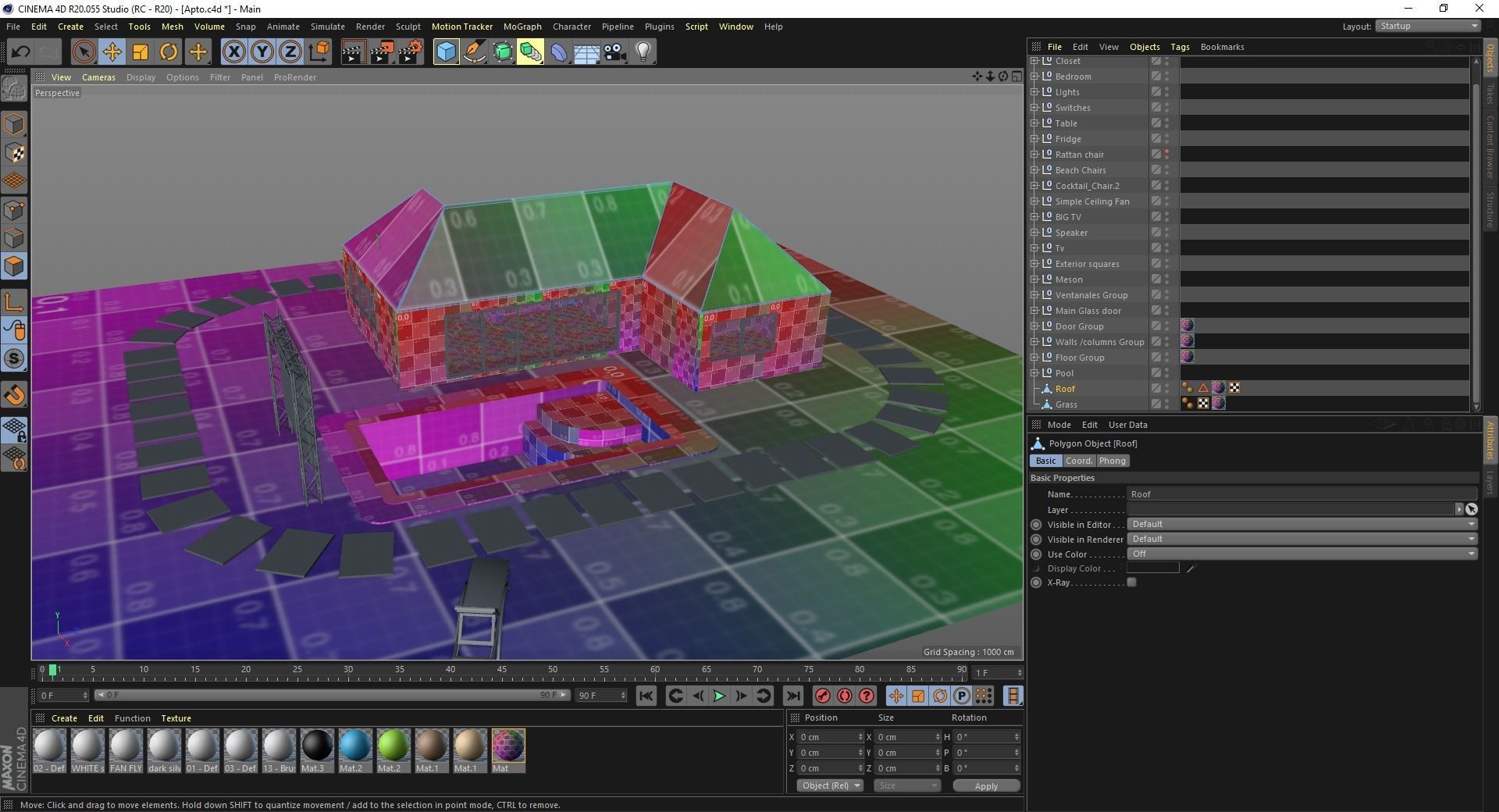 Pool House  Low-poly 3D model_18