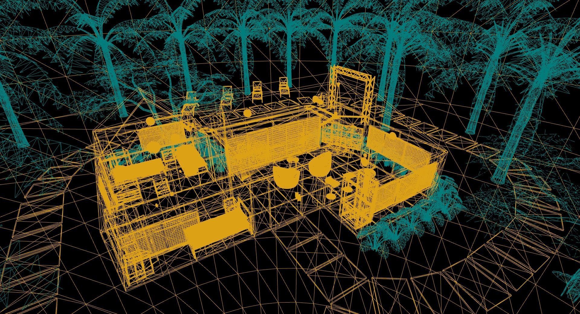 Pool House  Low-poly 3D model_15