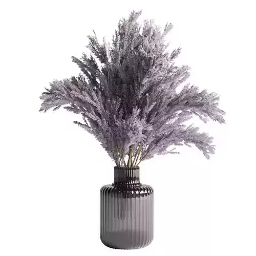 bouquet dry lavender vase glass