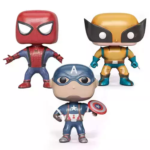 3 Funko Pop Set Of Toys