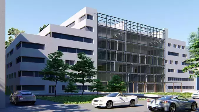 Office building in a city