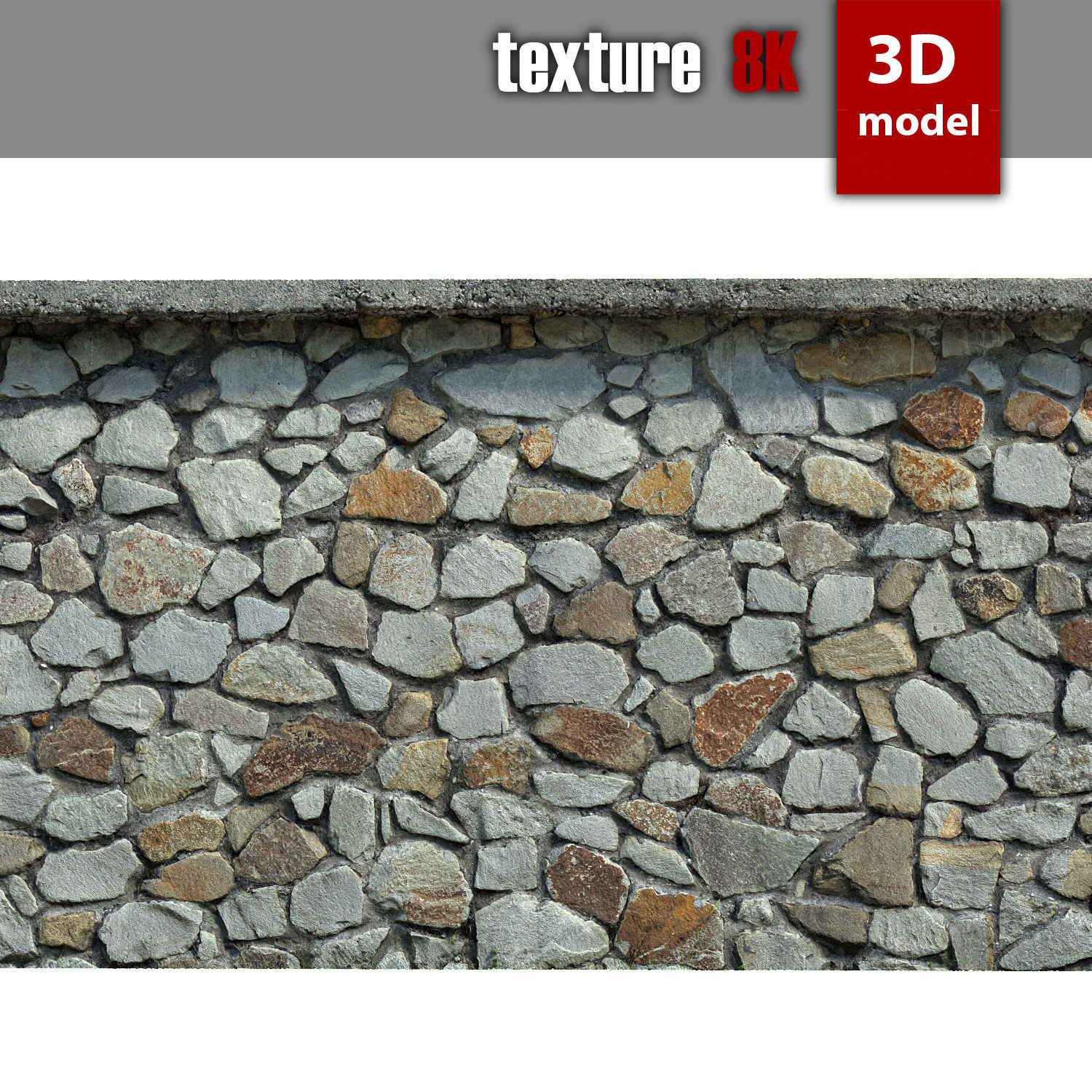 245 Wall Low-poly 3D model_1