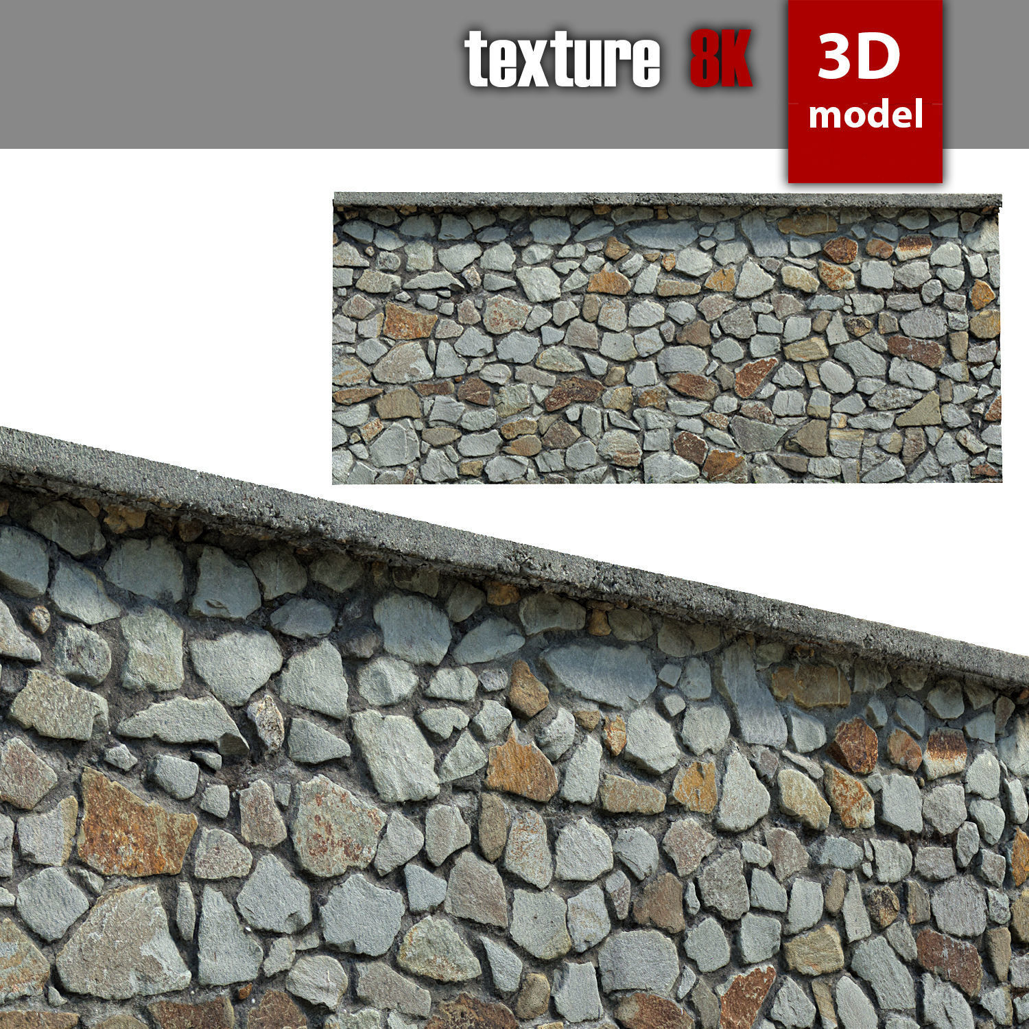 245 Wall Low-poly 3D model_0