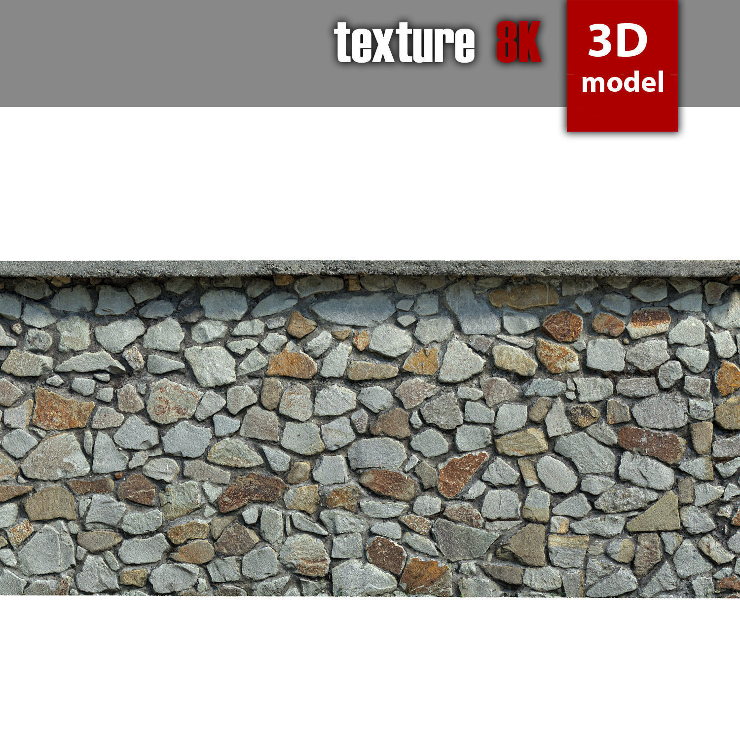 245 Wall Low-poly 3D model_2