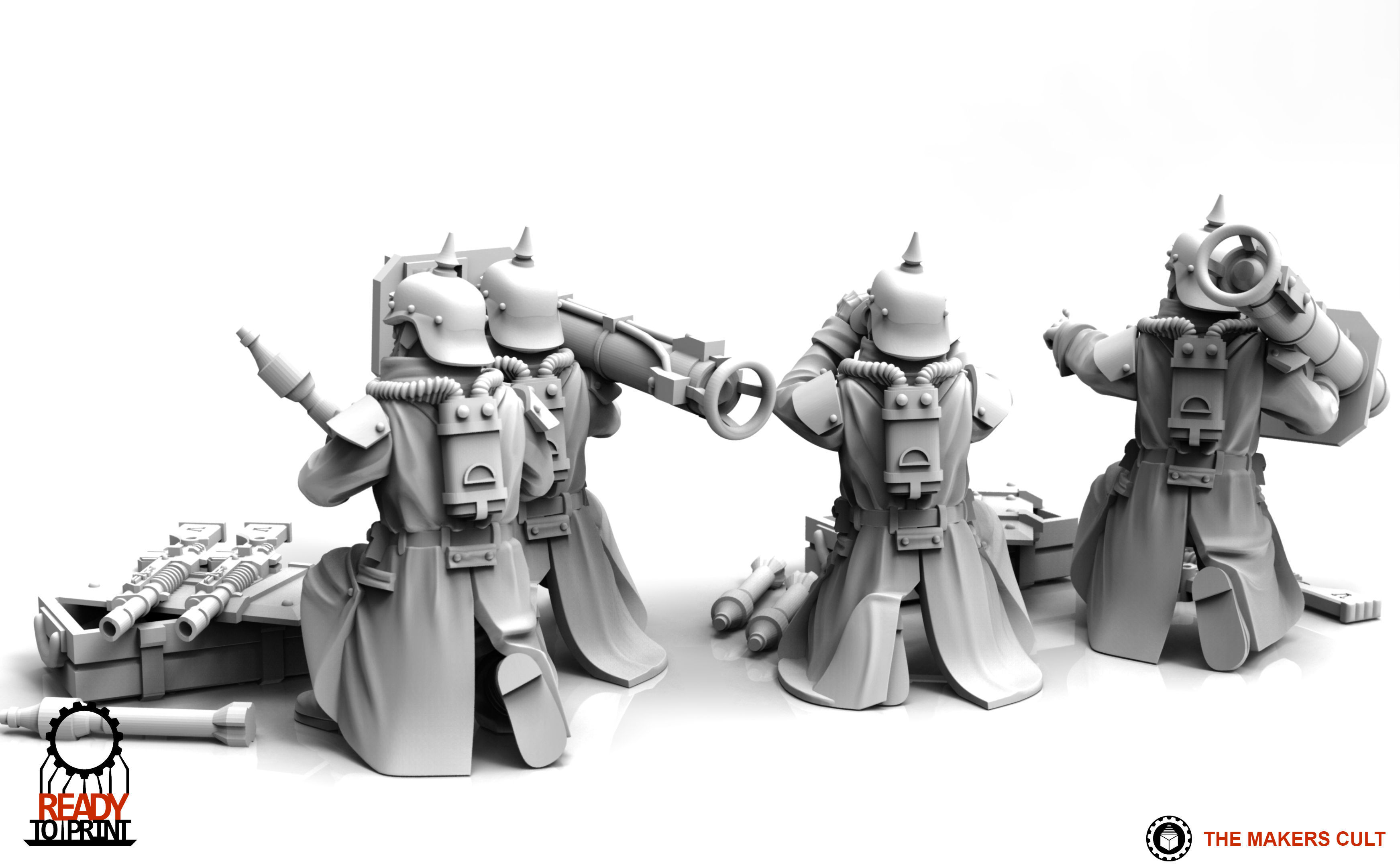 Valour Korps - Heavy Weapon Teams Set 2 3D print model_14