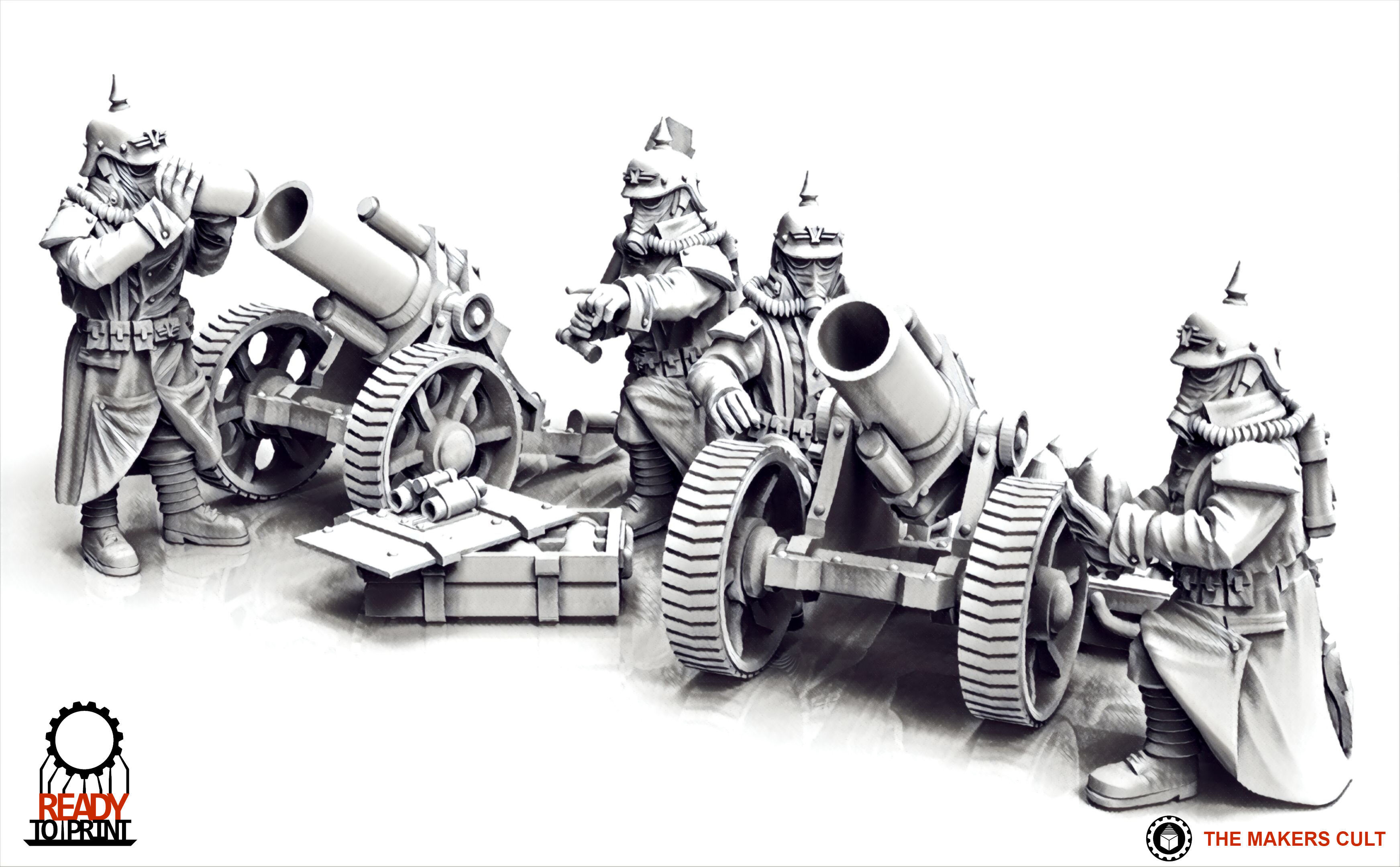 Valour Korps - Heavy Weapon Teams Set 2 3D print model_23