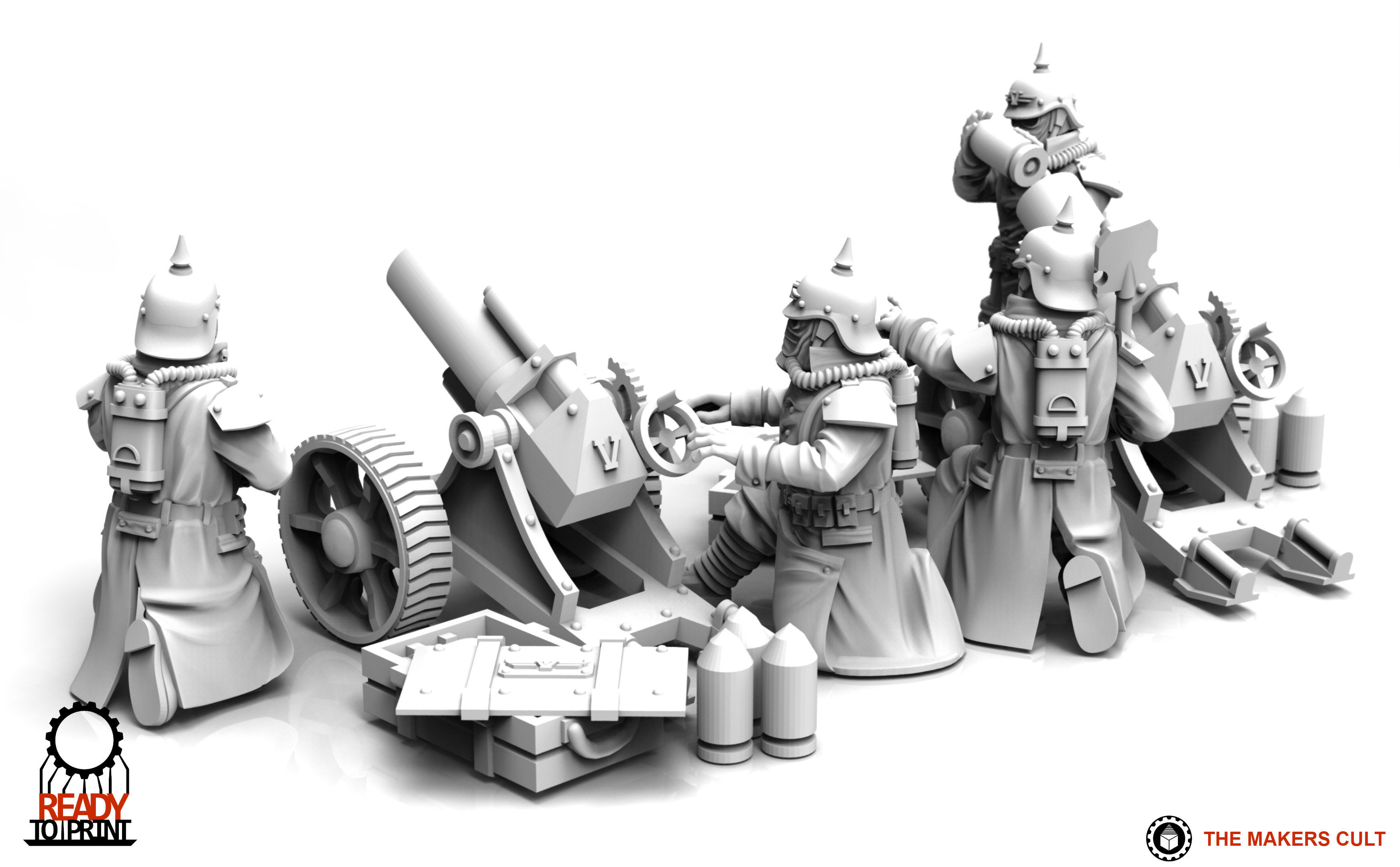 Valour Korps - Heavy Weapon Teams Set 2 3D print model_16