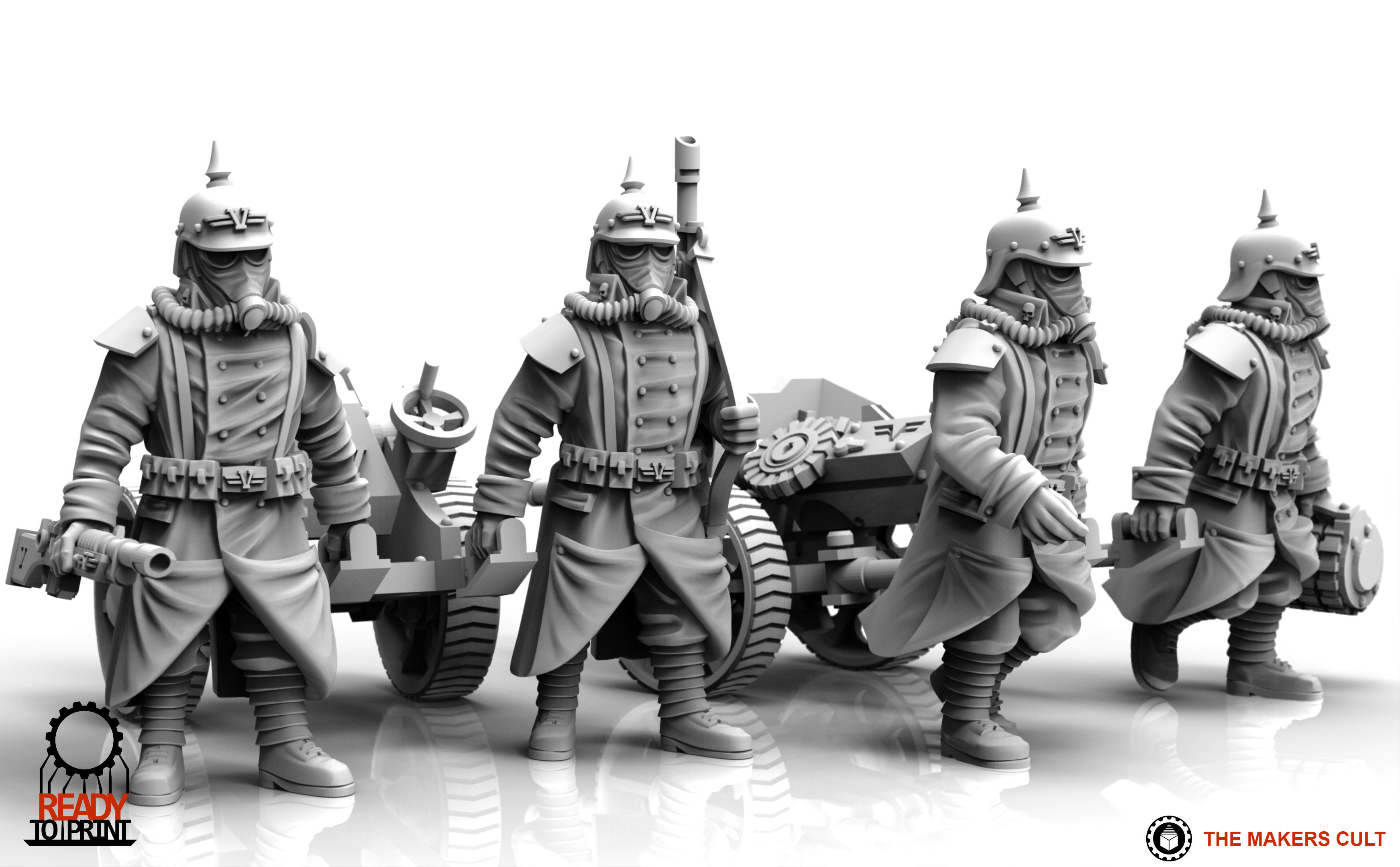Valour Korps - Heavy Weapon Teams Set 2 3D print model_20