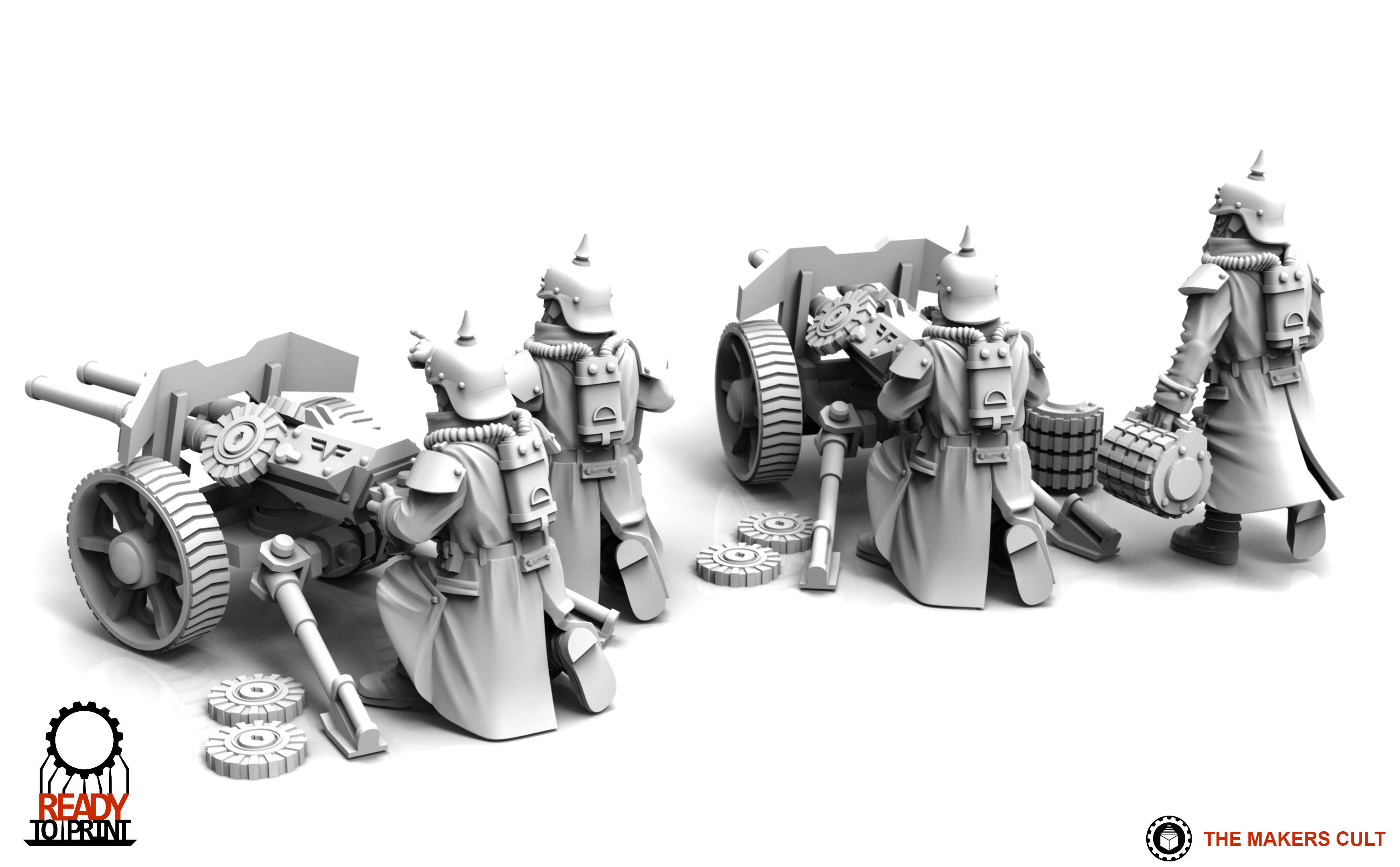 Valour Korps - Heavy Weapon Teams Set 2 3D print model_11