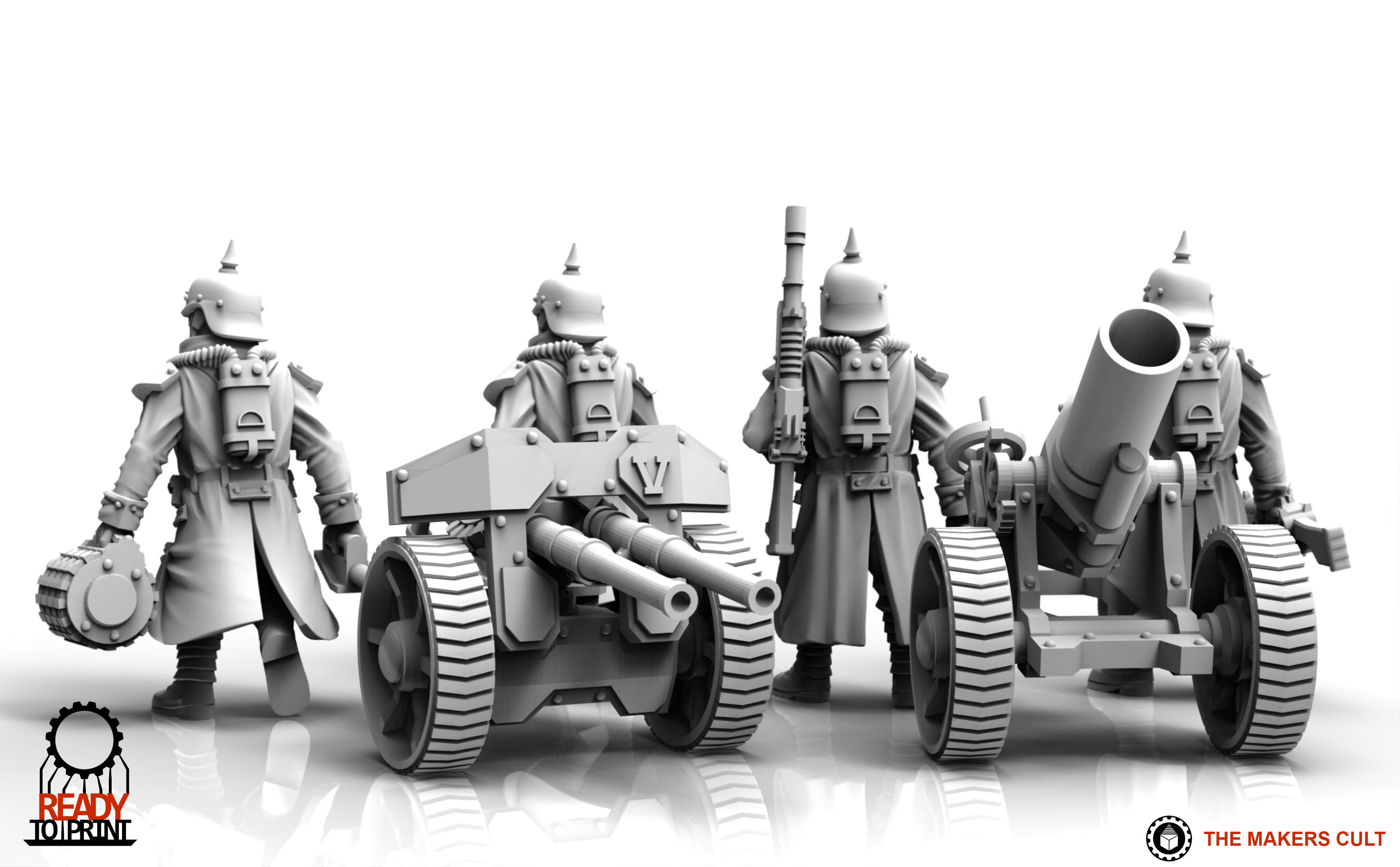 Valour Korps - Heavy Weapon Teams Set 2 3D print model_18