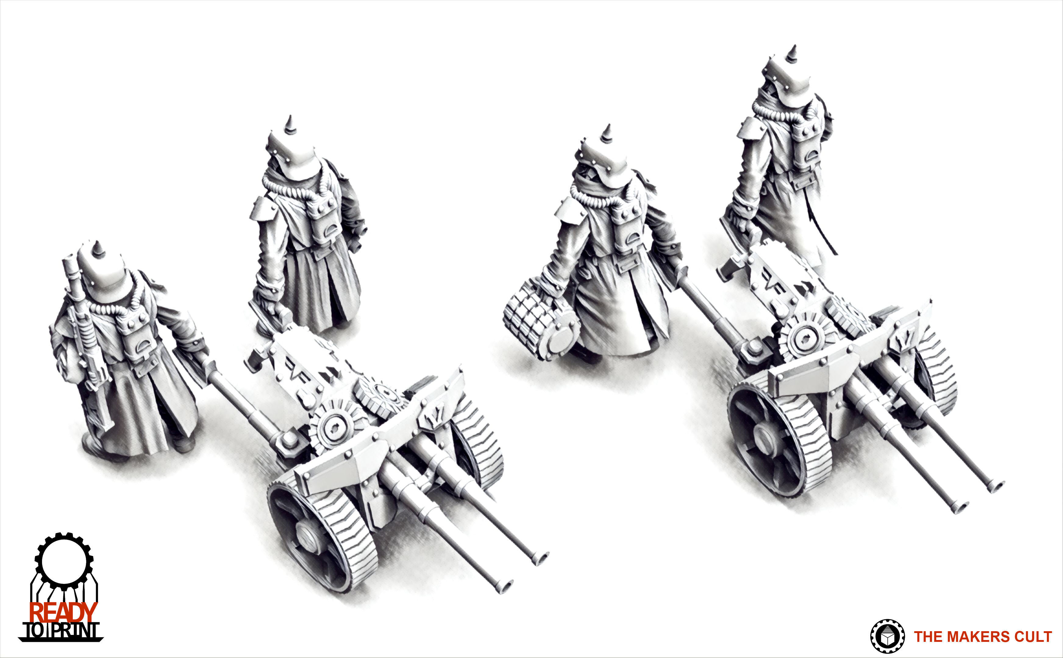 Valour Korps - Heavy Weapon Teams Set 2 3D print model_5