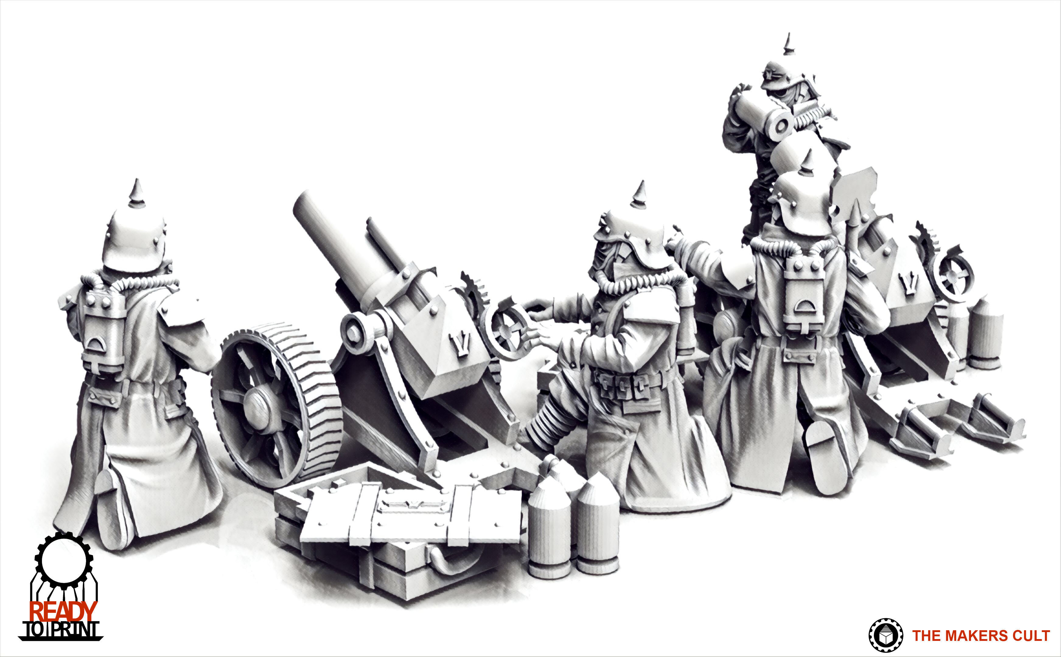 Valour Korps - Heavy Weapon Teams Set 2 3D print model_10