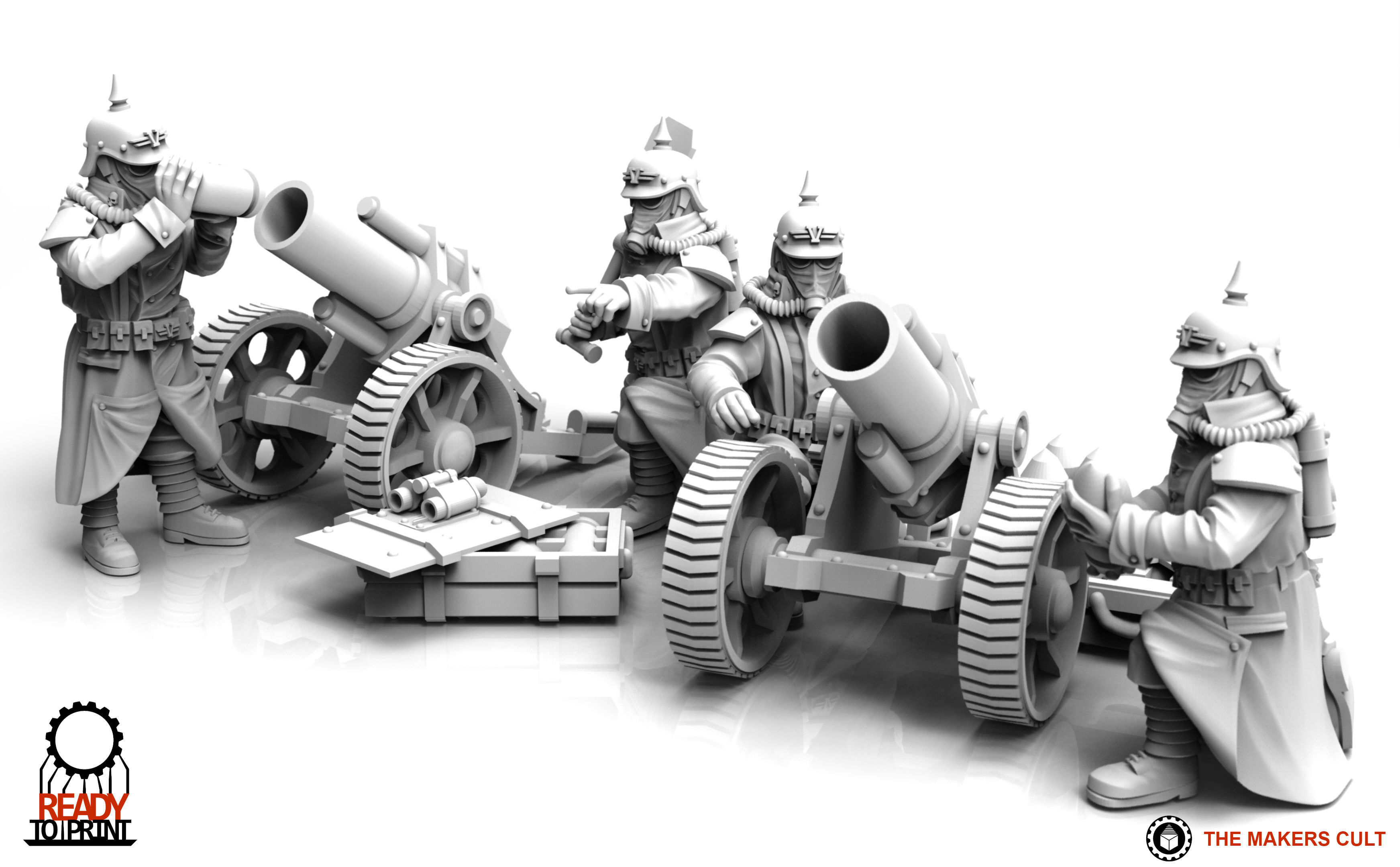 Valour Korps - Heavy Weapon Teams Set 2 3D print model_15