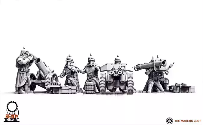 Valour Korps - Heavy Weapon Teams Set 2 3D print model