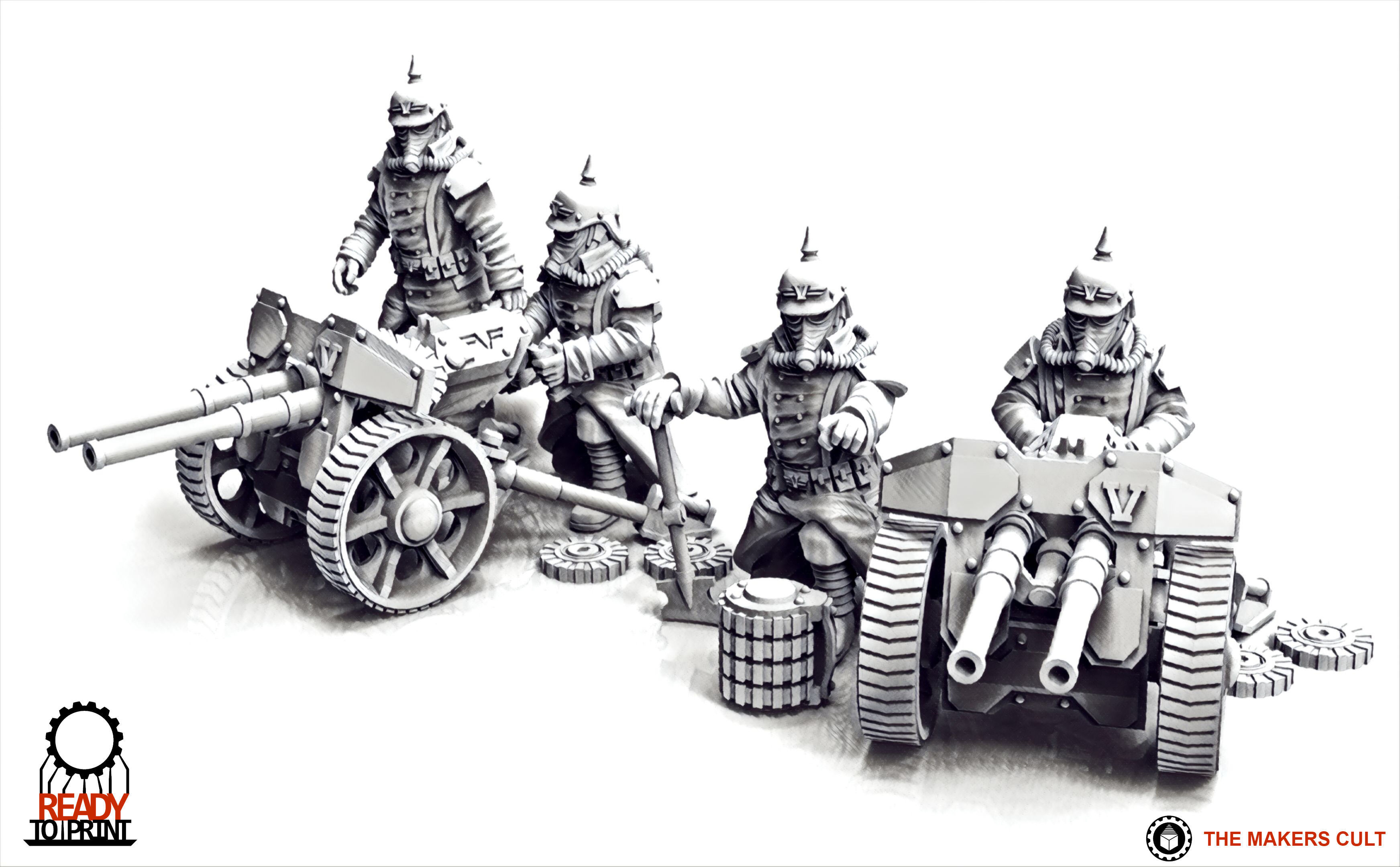 Valour Korps - Heavy Weapon Teams Set 2 3D print model_13