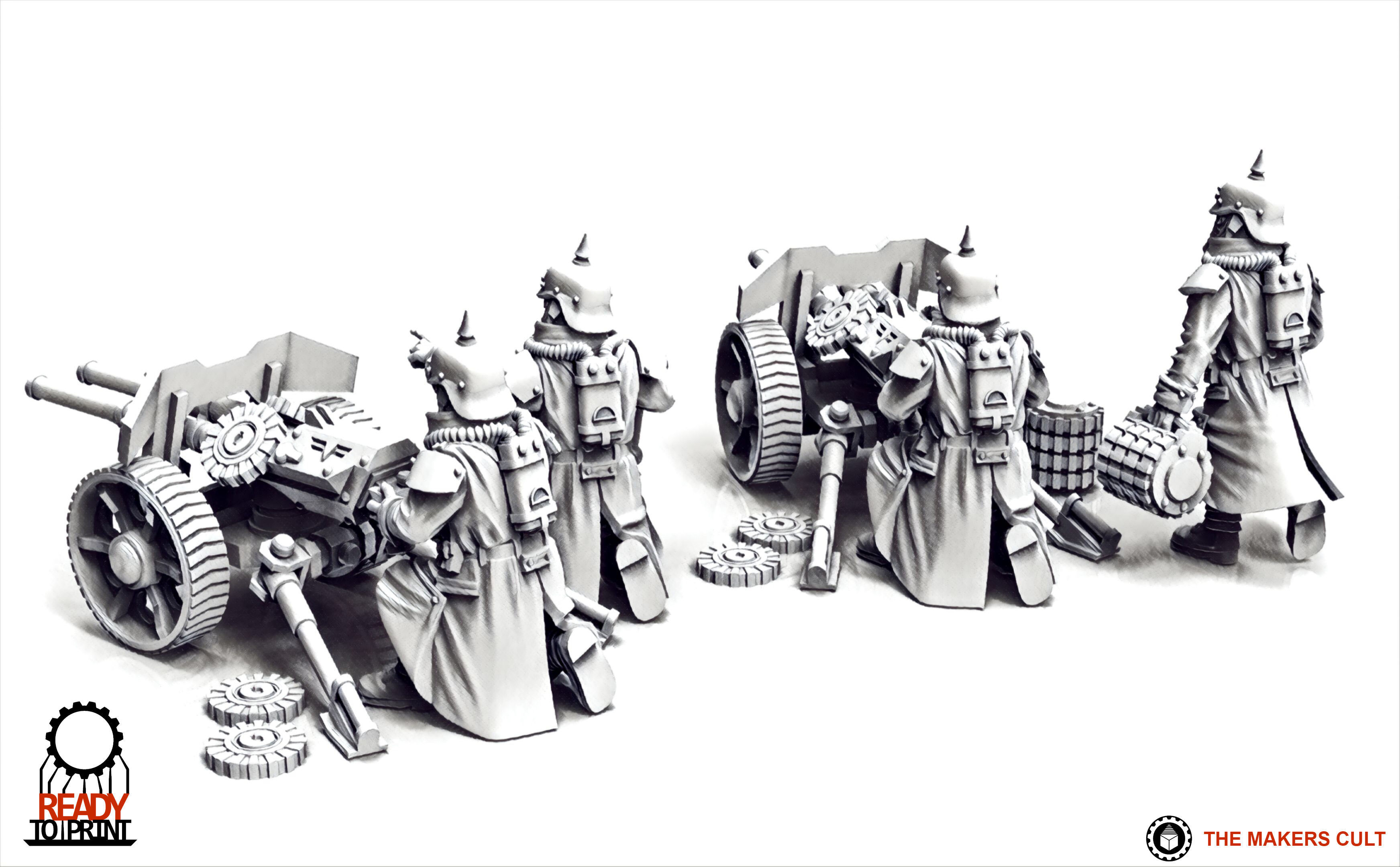 Valour Korps - Heavy Weapon Teams Set 2 3D print model_8