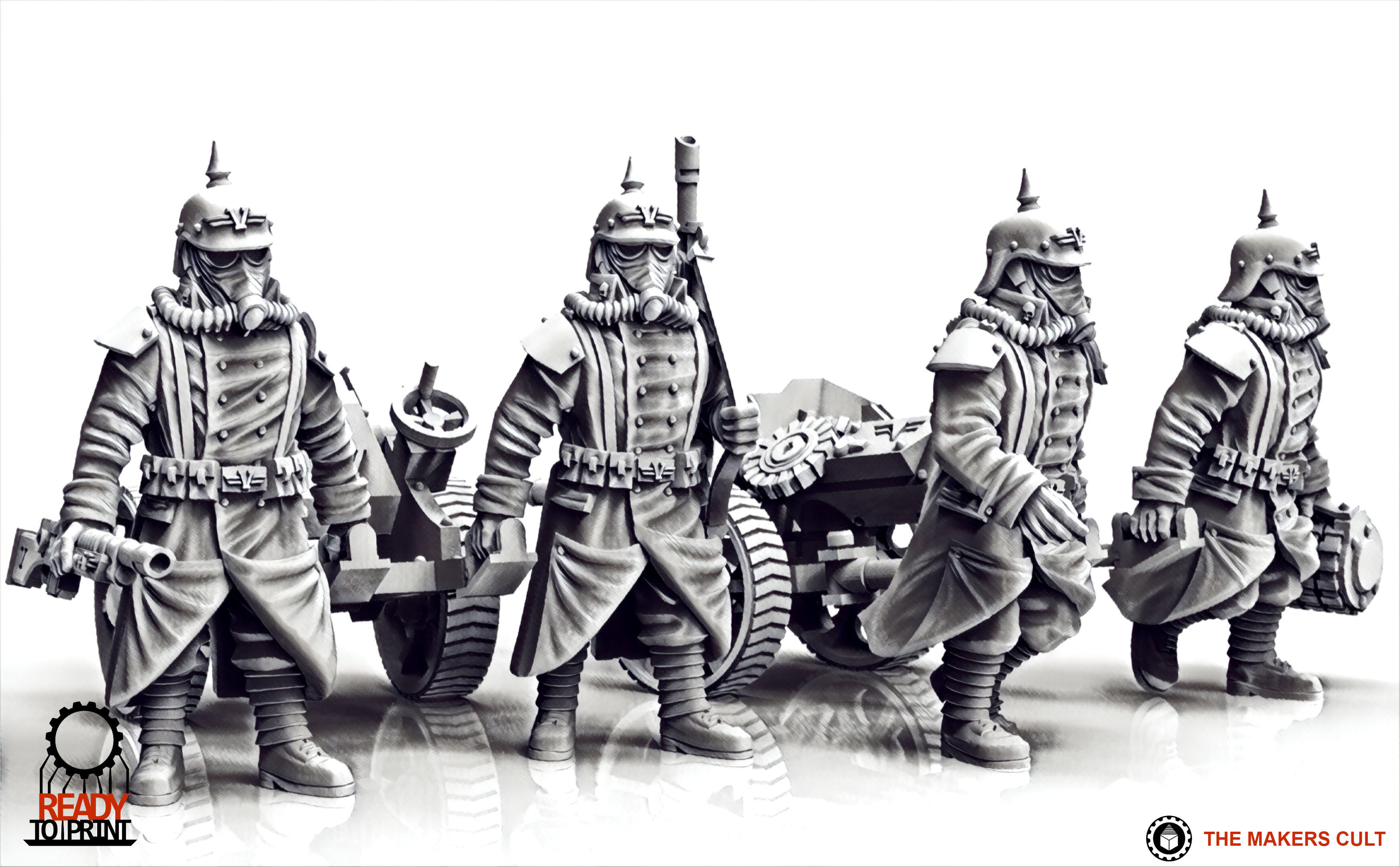 Valour Korps - Heavy Weapon Teams Set 2 3D print model_6