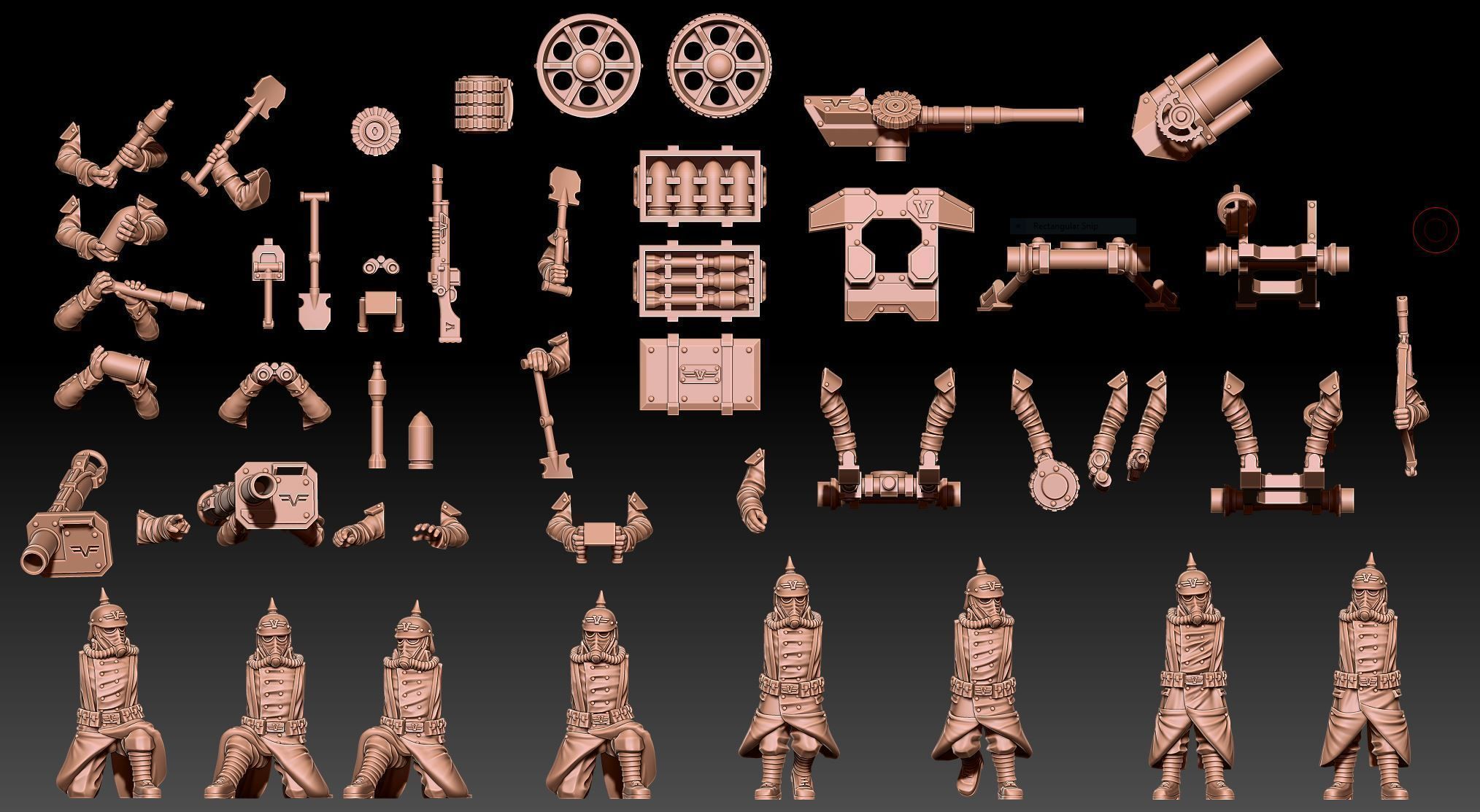 Valour Korps - Heavy Weapon Teams Set 2 3D print model_3