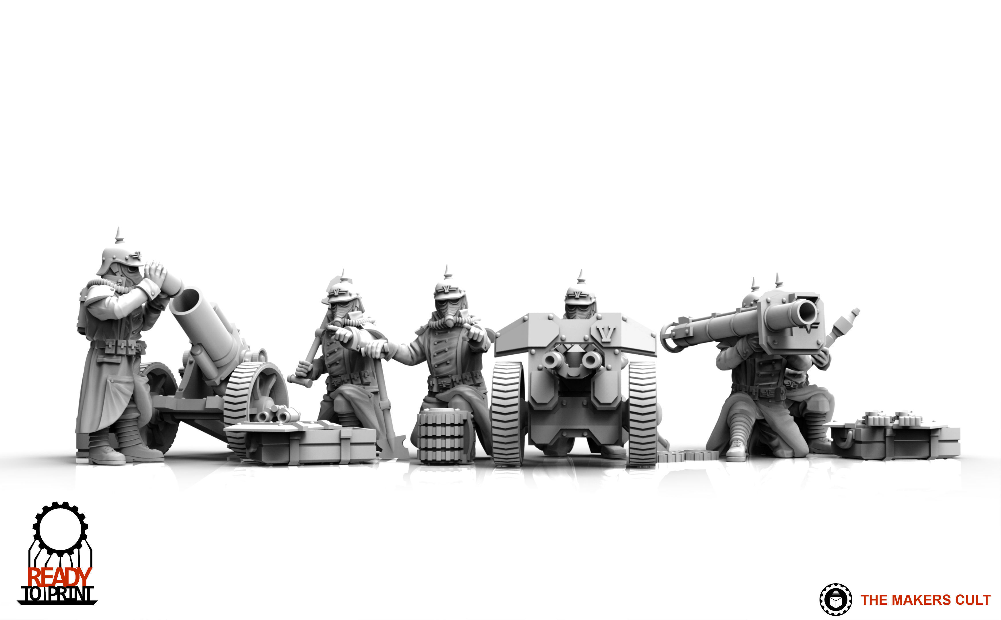 Valour Korps - Heavy Weapon Teams Set 2 3D print model_19