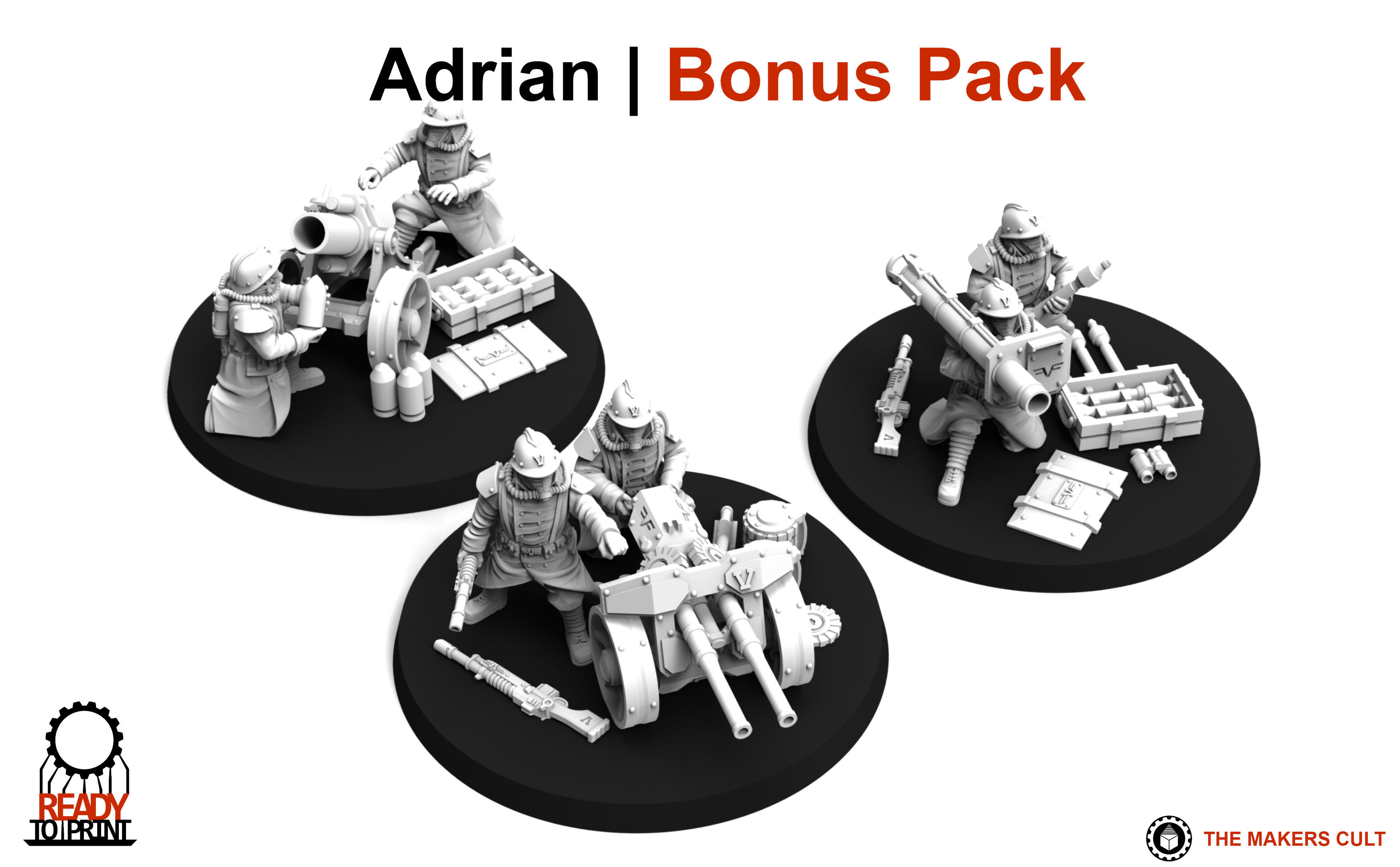 Valour Korps - Heavy Weapon Teams Set 2 3D print model_1